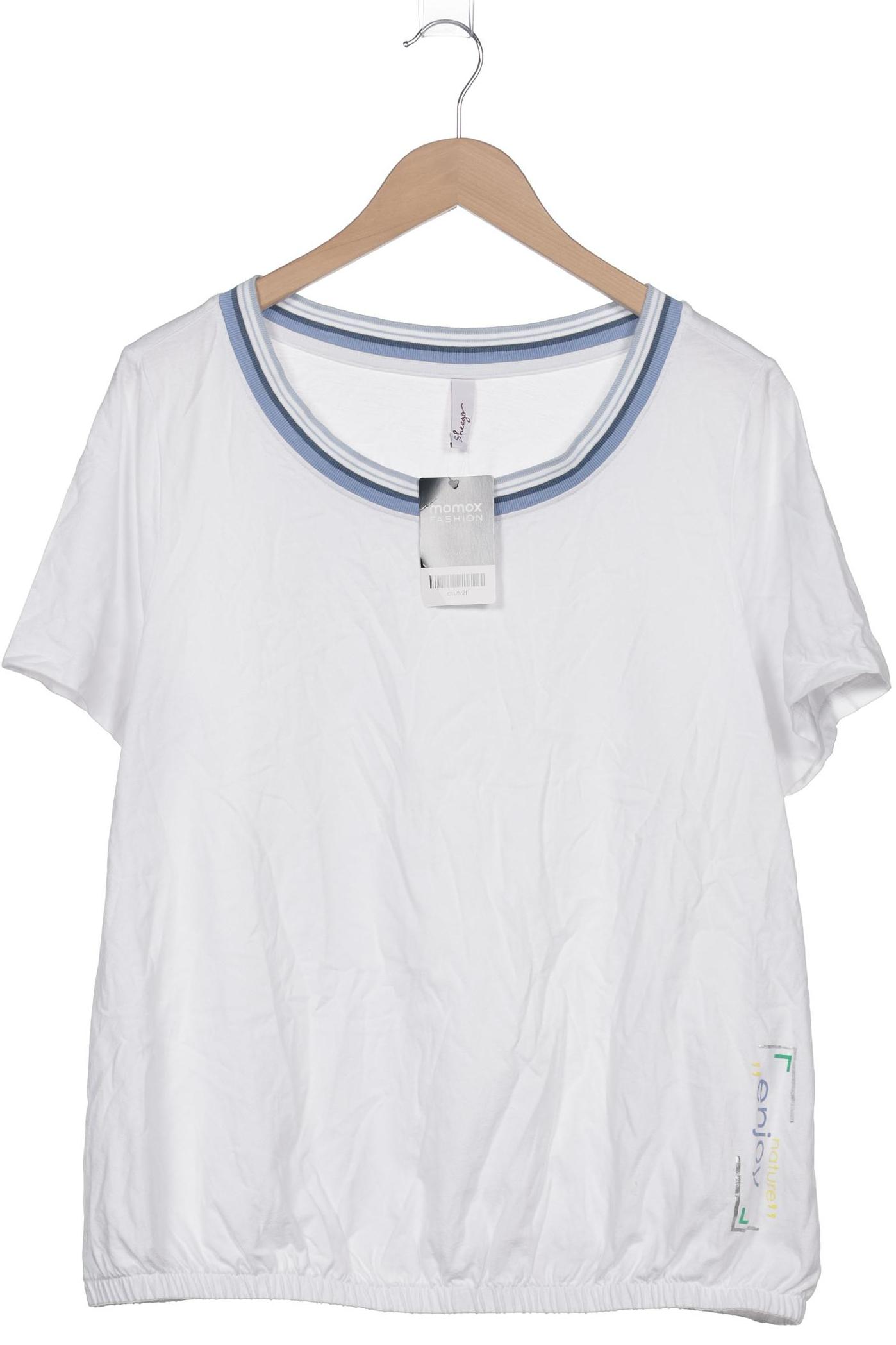 

sheego Damen T-Shirt, weiß, Gr. 44