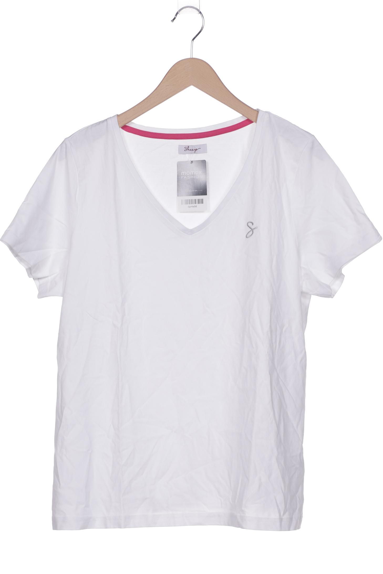 

sheego Damen T-Shirt, weiß, Gr. 44