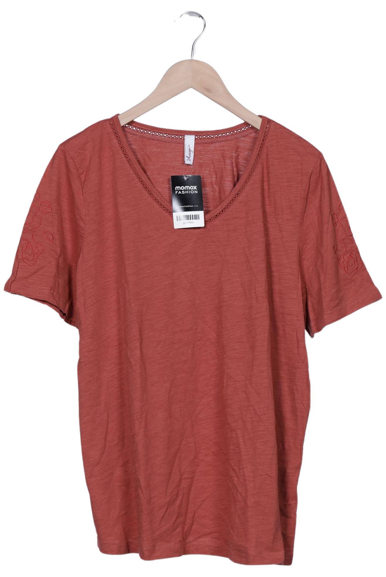 

sheego Damen T-Shirt, bordeaux, Gr. 44