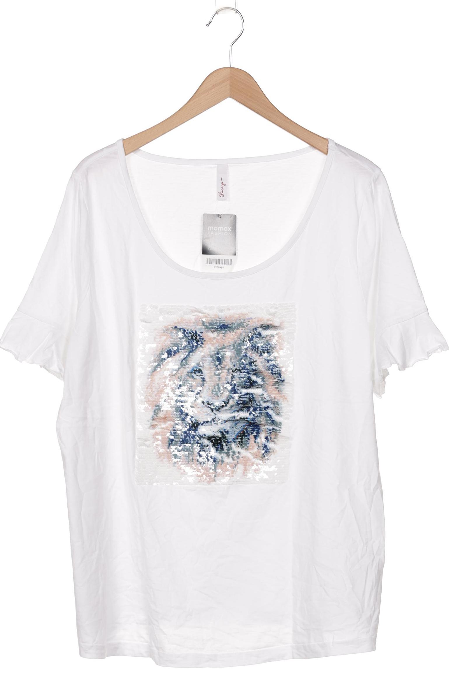 

sheego Damen T-Shirt, weiß, Gr. 48