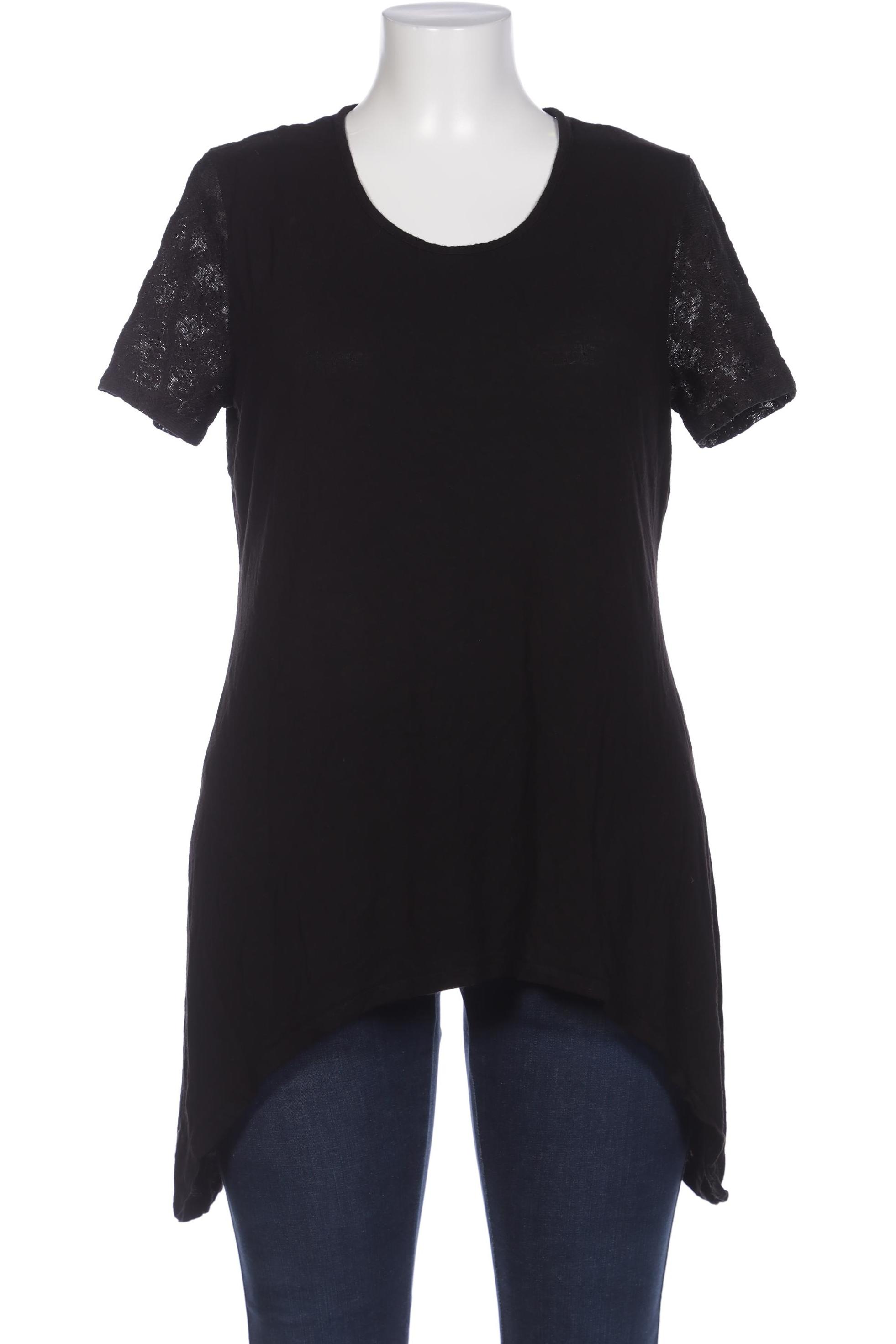 

sheego Damen T-Shirt, schwarz, Gr. 46