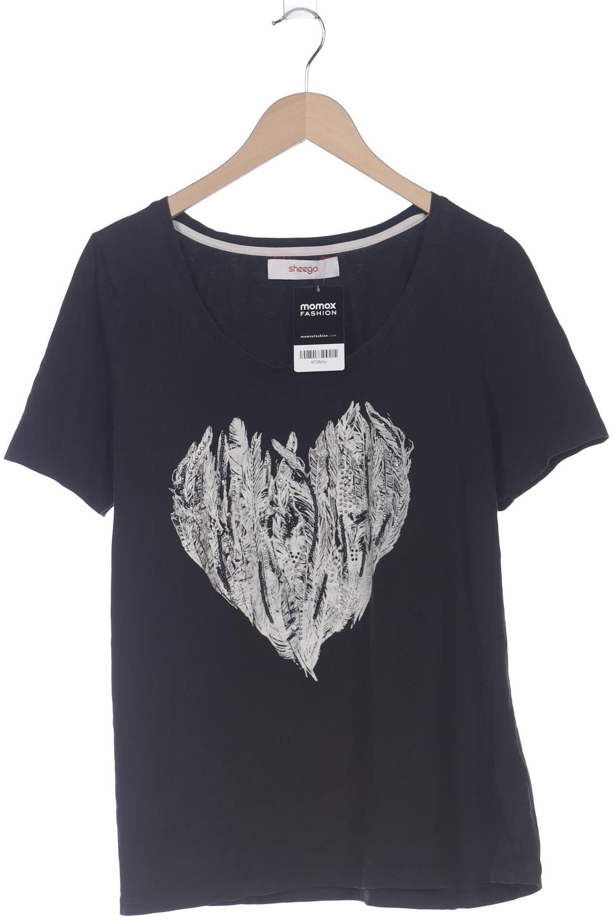 

sheego Damen T-Shirt, schwarz, Gr. 44