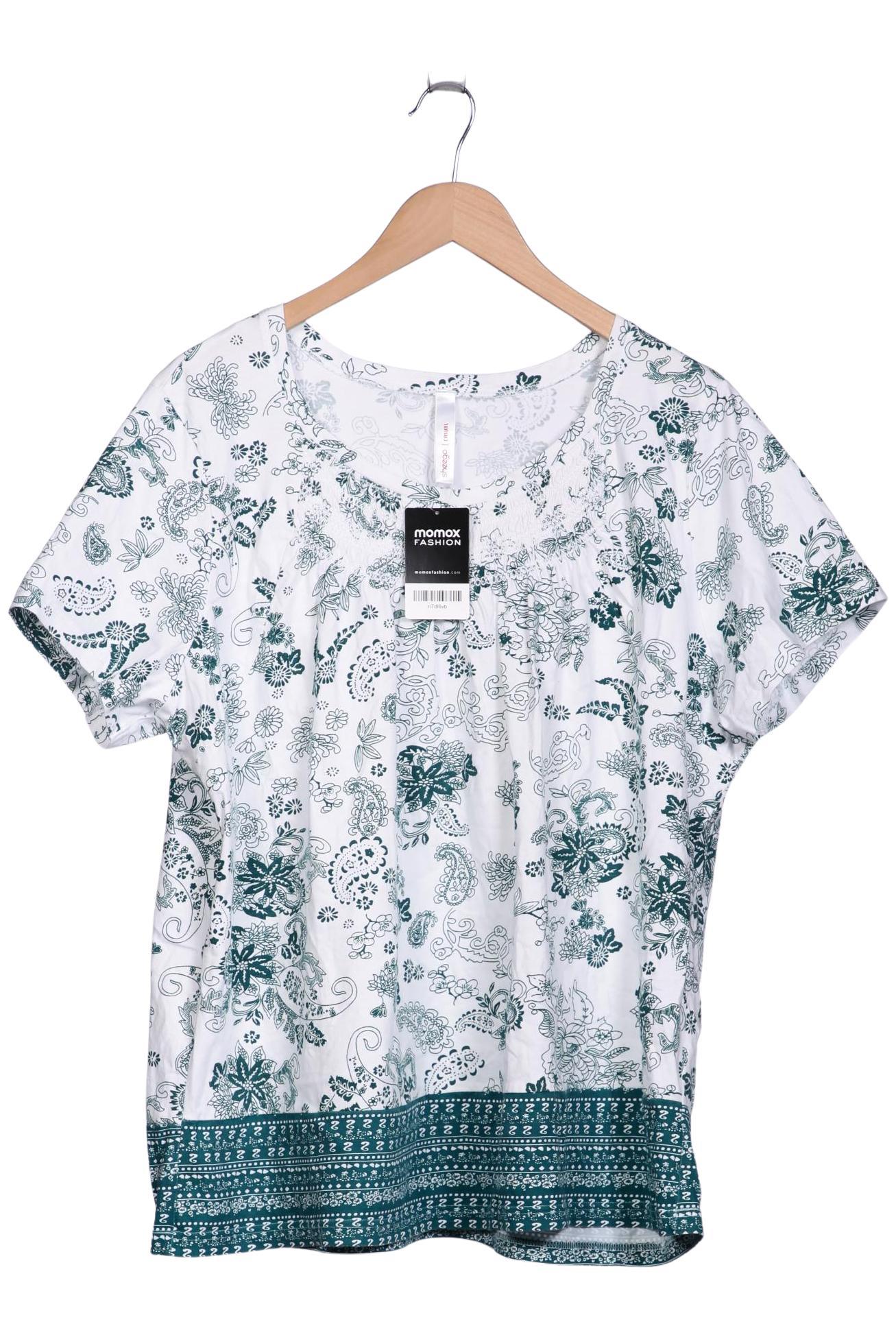 

sheego Damen T-Shirt, weiß, Gr. 48