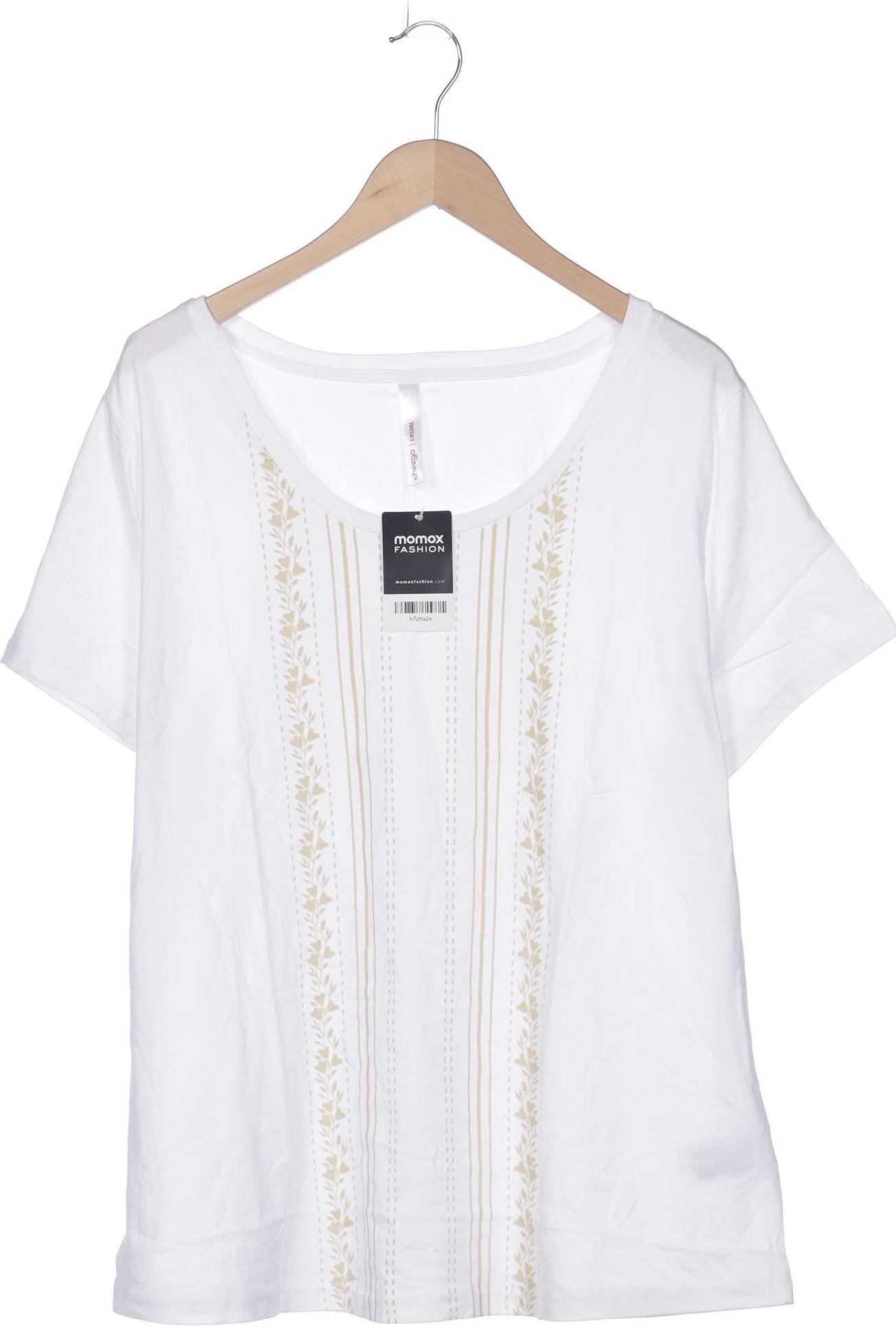 

sheego Damen T-Shirt, weiß, Gr. 48