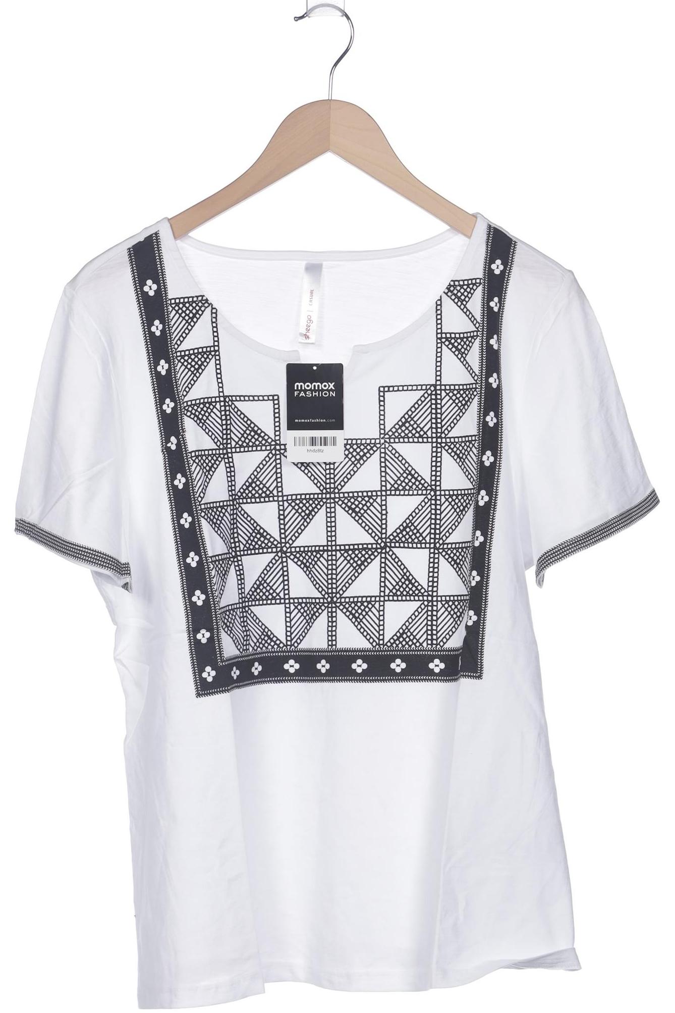 

sheego Damen T-Shirt, weiß, Gr. 44
