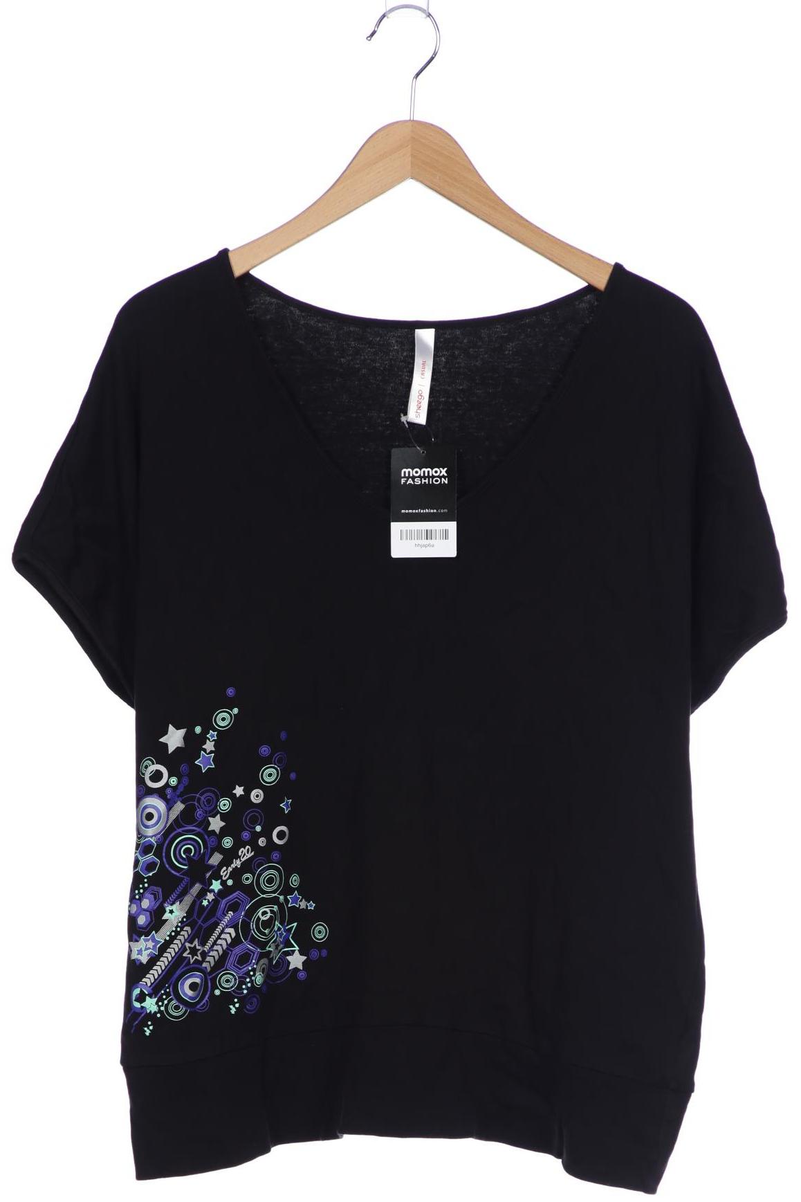 

sheego Damen T-Shirt, schwarz, Gr. 44