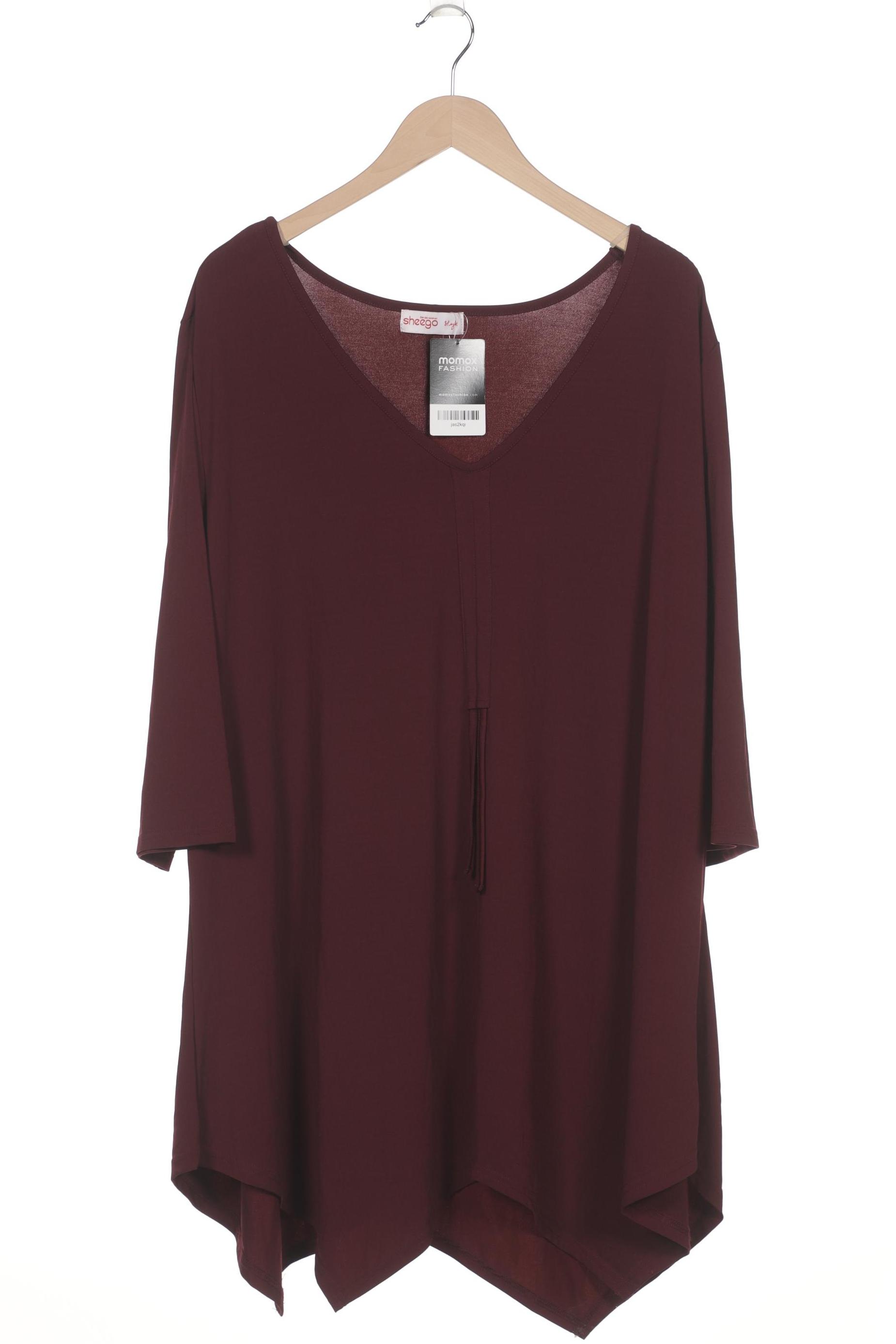 

sheego Damen T-Shirt, bordeaux, Gr. 52