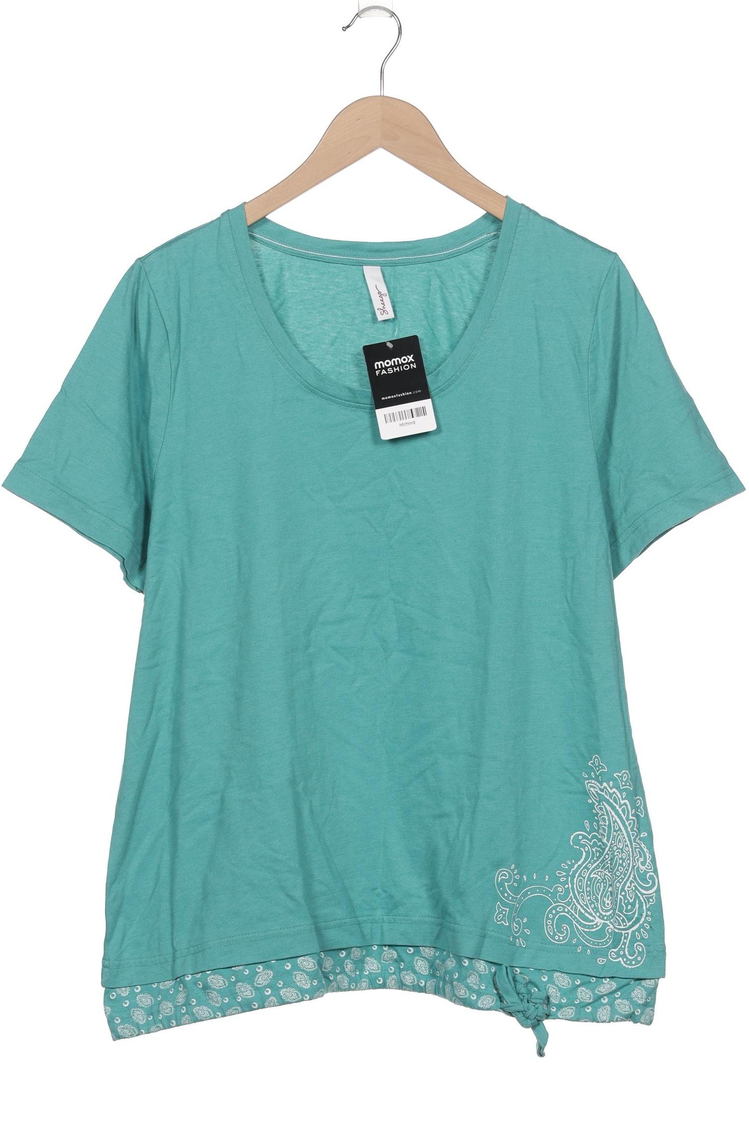 

sheego Damen T-Shirt, türkis, Gr. 44