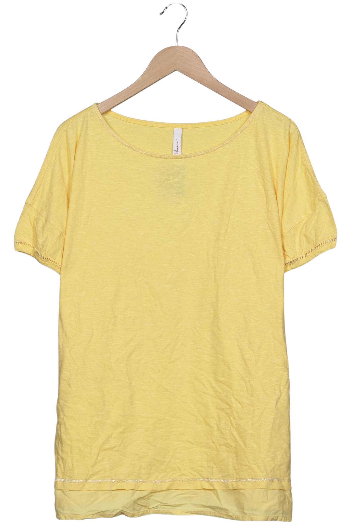 

sheego Damen T-Shirt, gelb, Gr. 48
