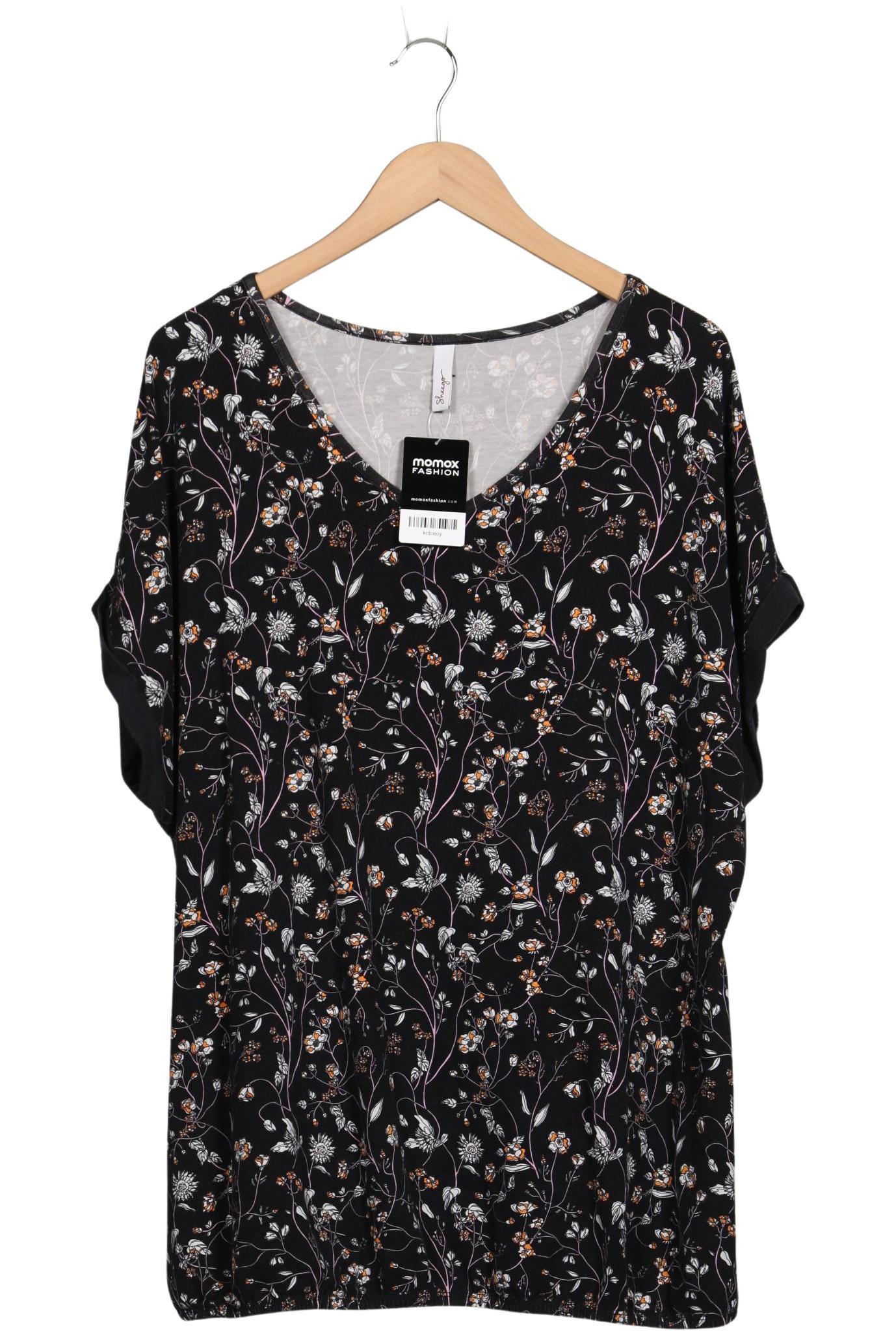 

sheego Damen T-Shirt, schwarz, Gr. 48