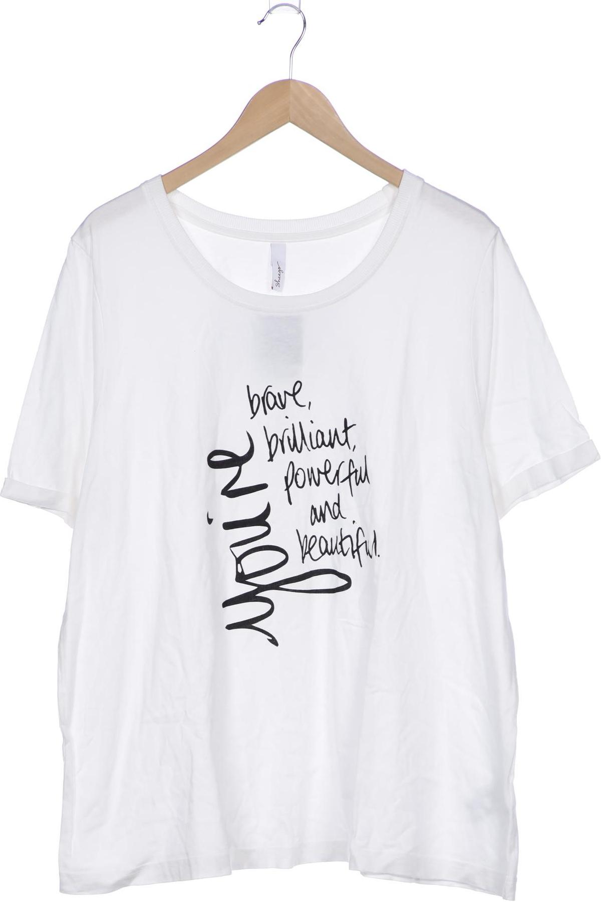 

sheego Damen T-Shirt, weiß, Gr. 48
