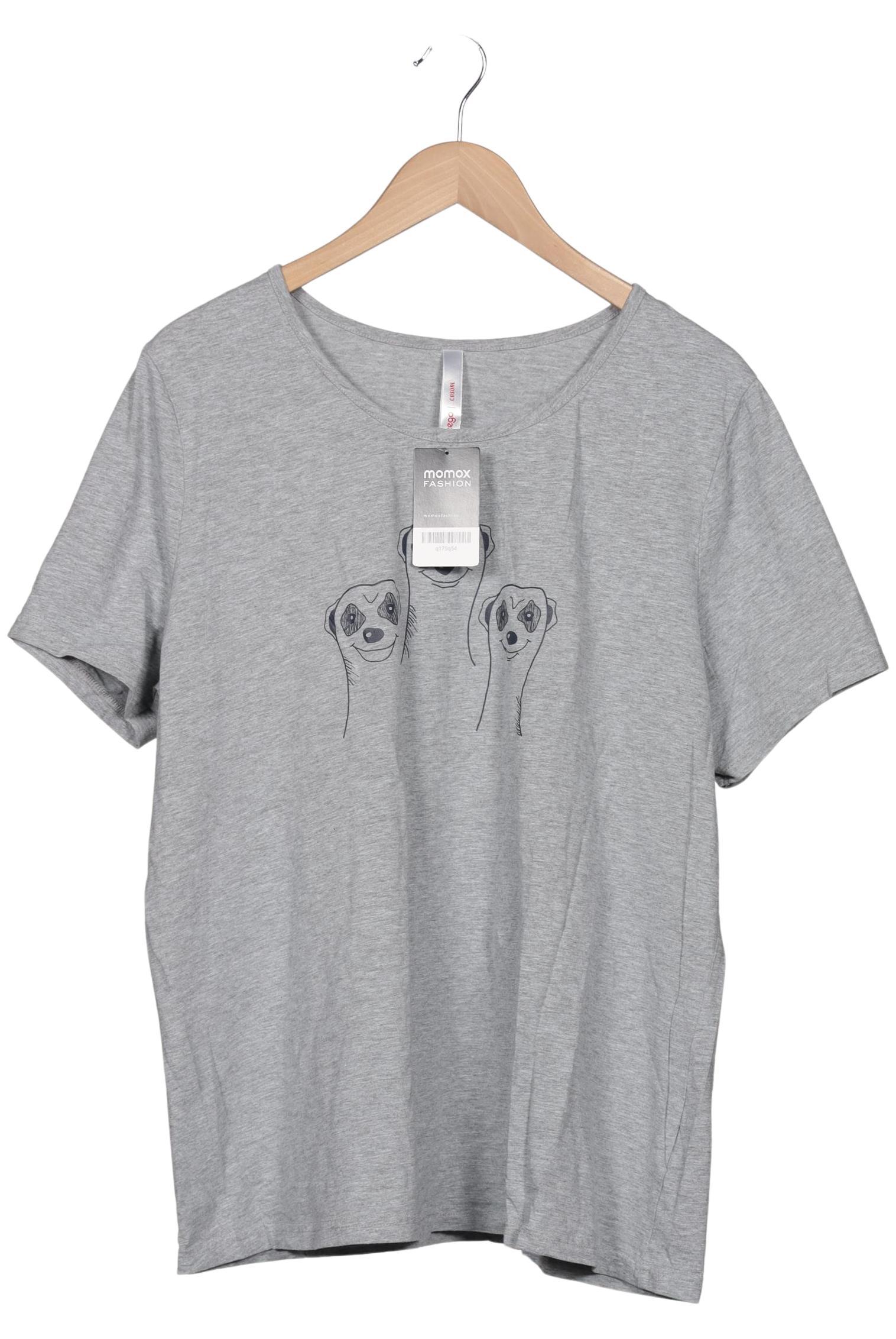 

sheego Damen T-Shirt, grau, Gr. 48