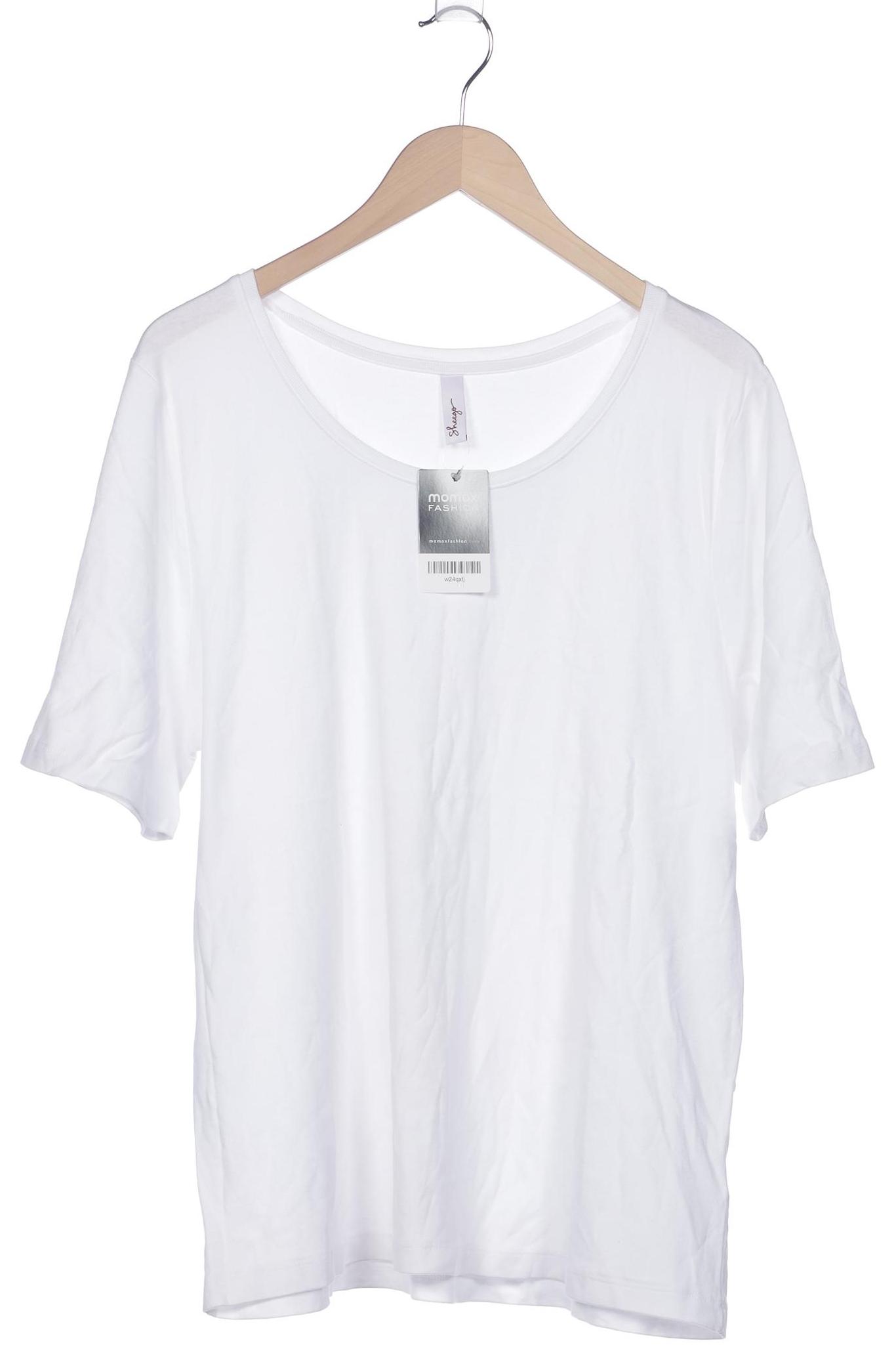 

sheego Damen T-Shirt, weiß, Gr. 48