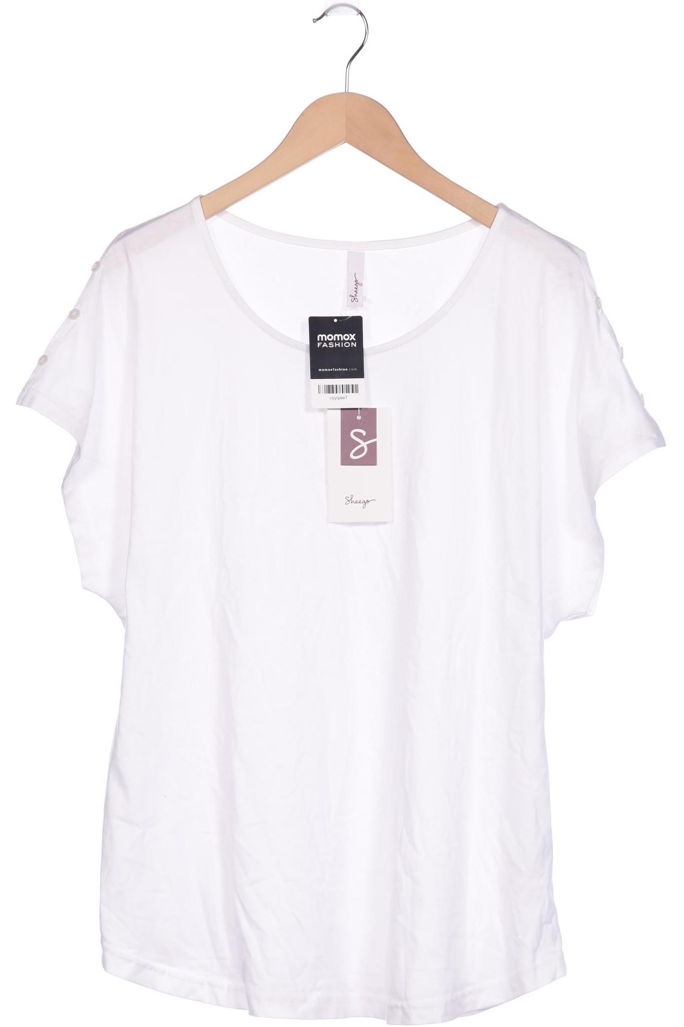 

sheego Damen T-Shirt, weiß, Gr. 44