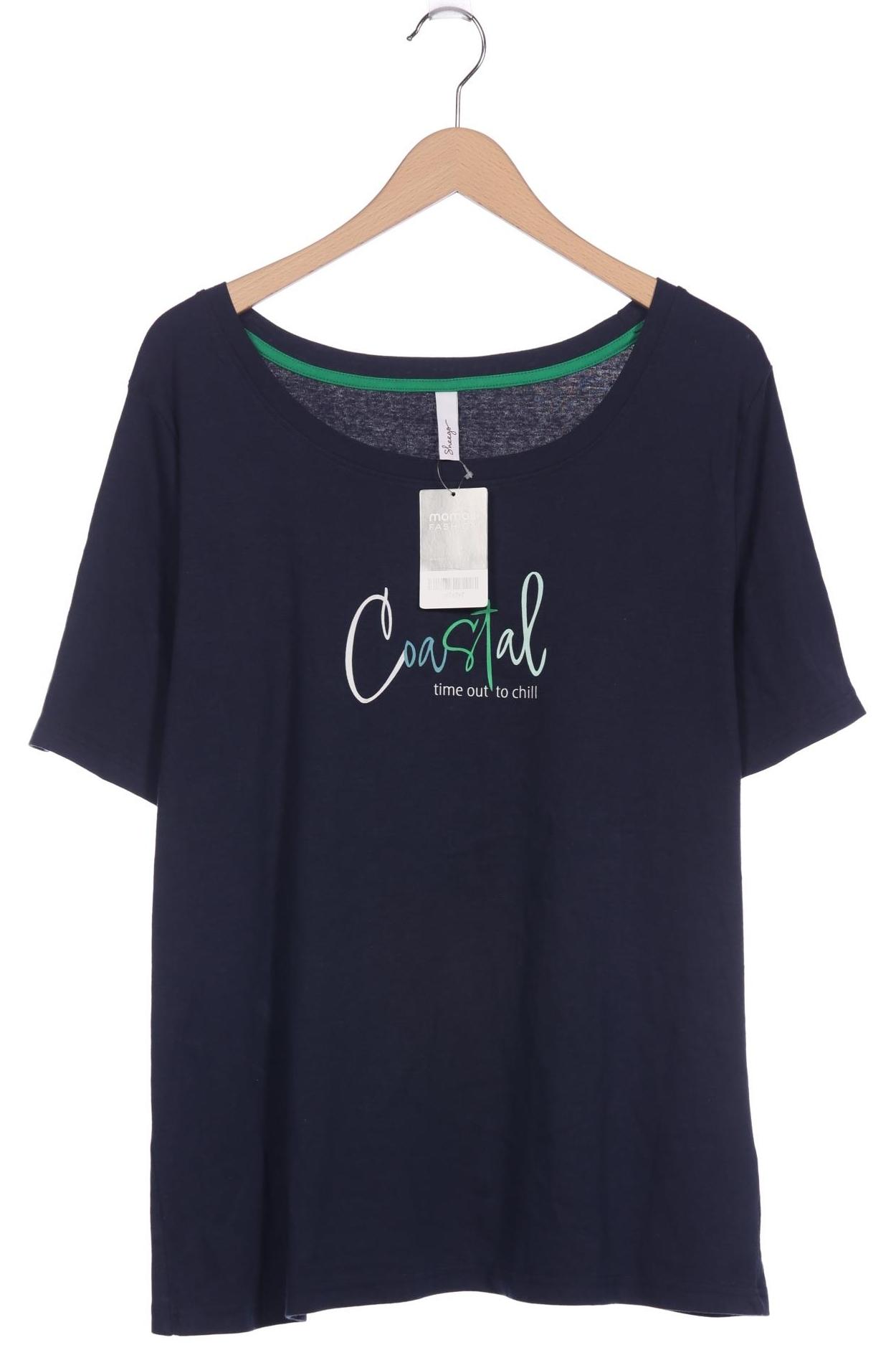 

sheego Damen T-Shirt, marineblau, Gr. 48