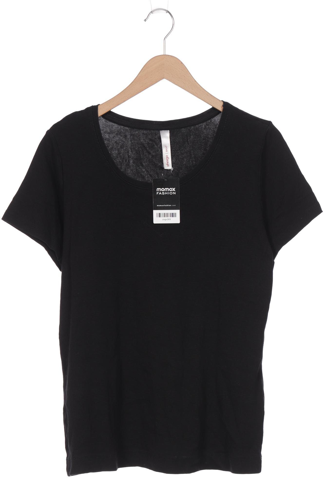 

sheego Damen T-Shirt, schwarz, Gr. 44