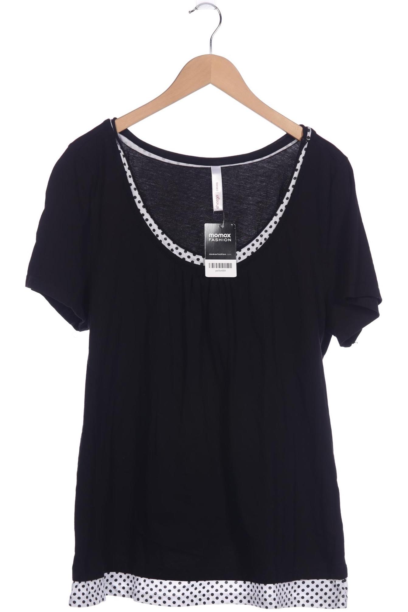 

sheego Damen T-Shirt, schwarz, Gr. 48