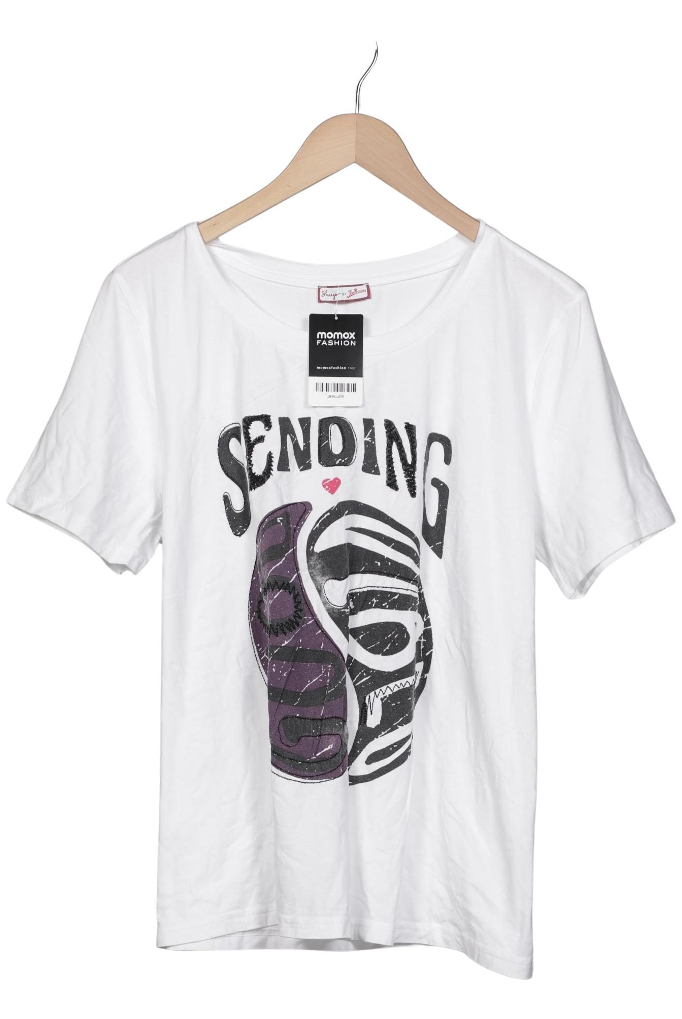 

sheego Damen T-Shirt, weiß, Gr. 44