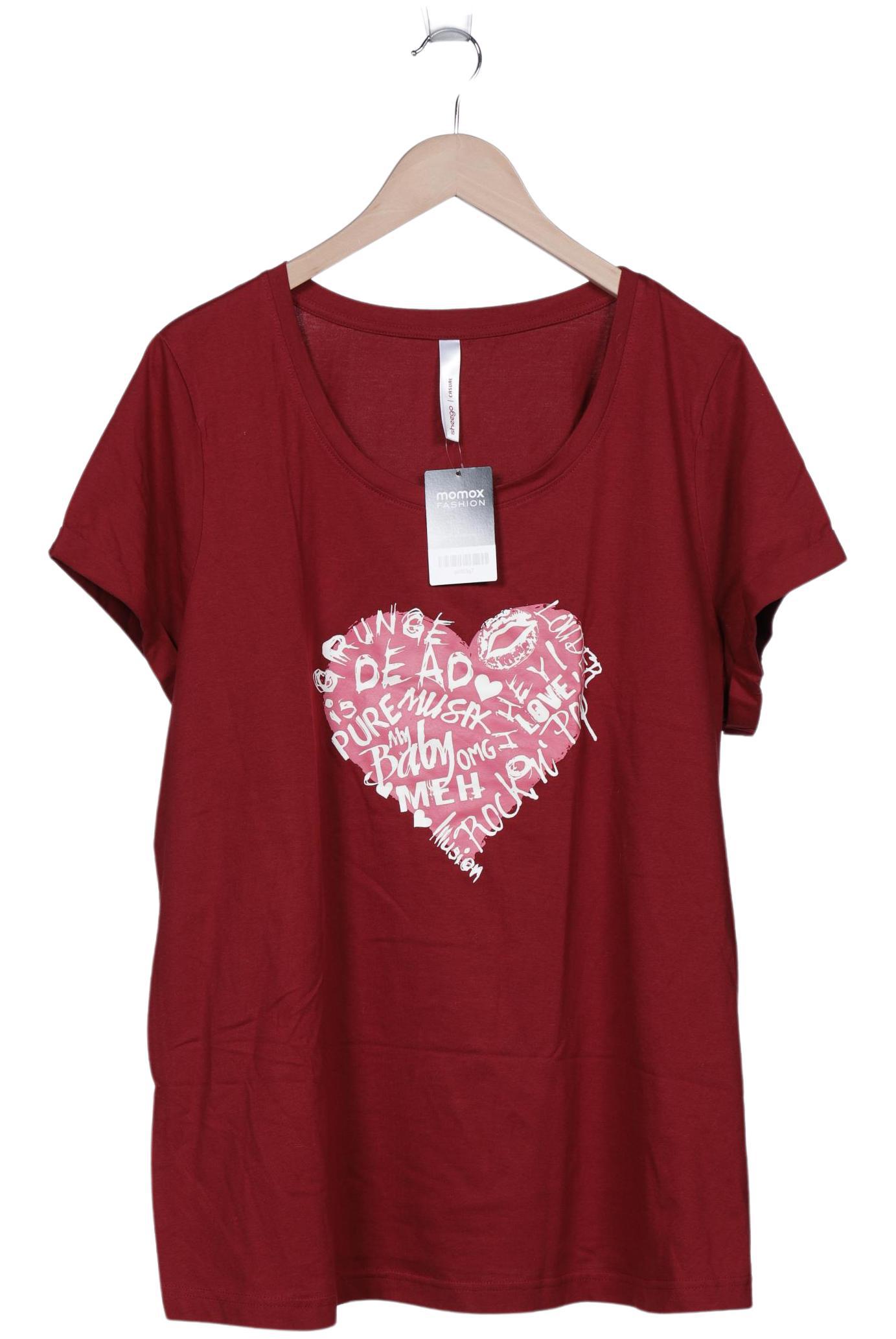 

sheego Damen T-Shirt, bordeaux, Gr. 48