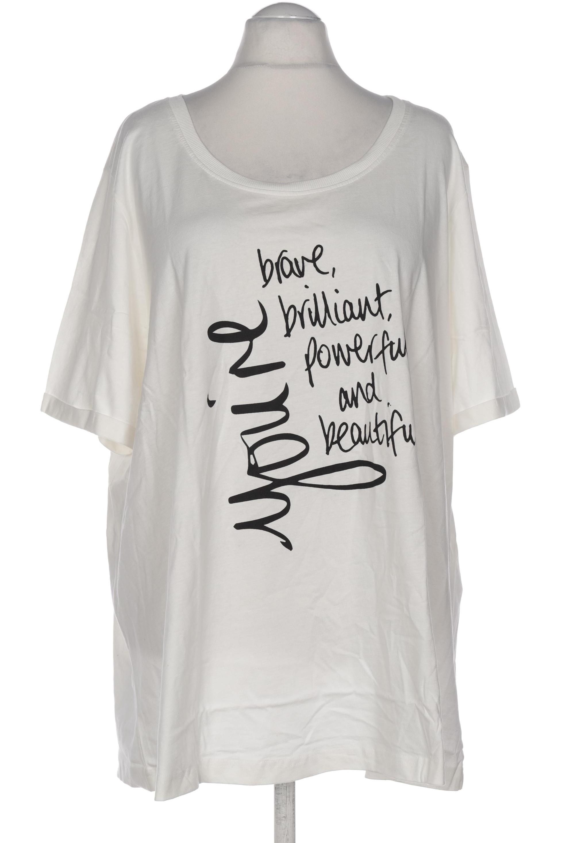 

sheego Damen T-Shirt, weiß, Gr. 56