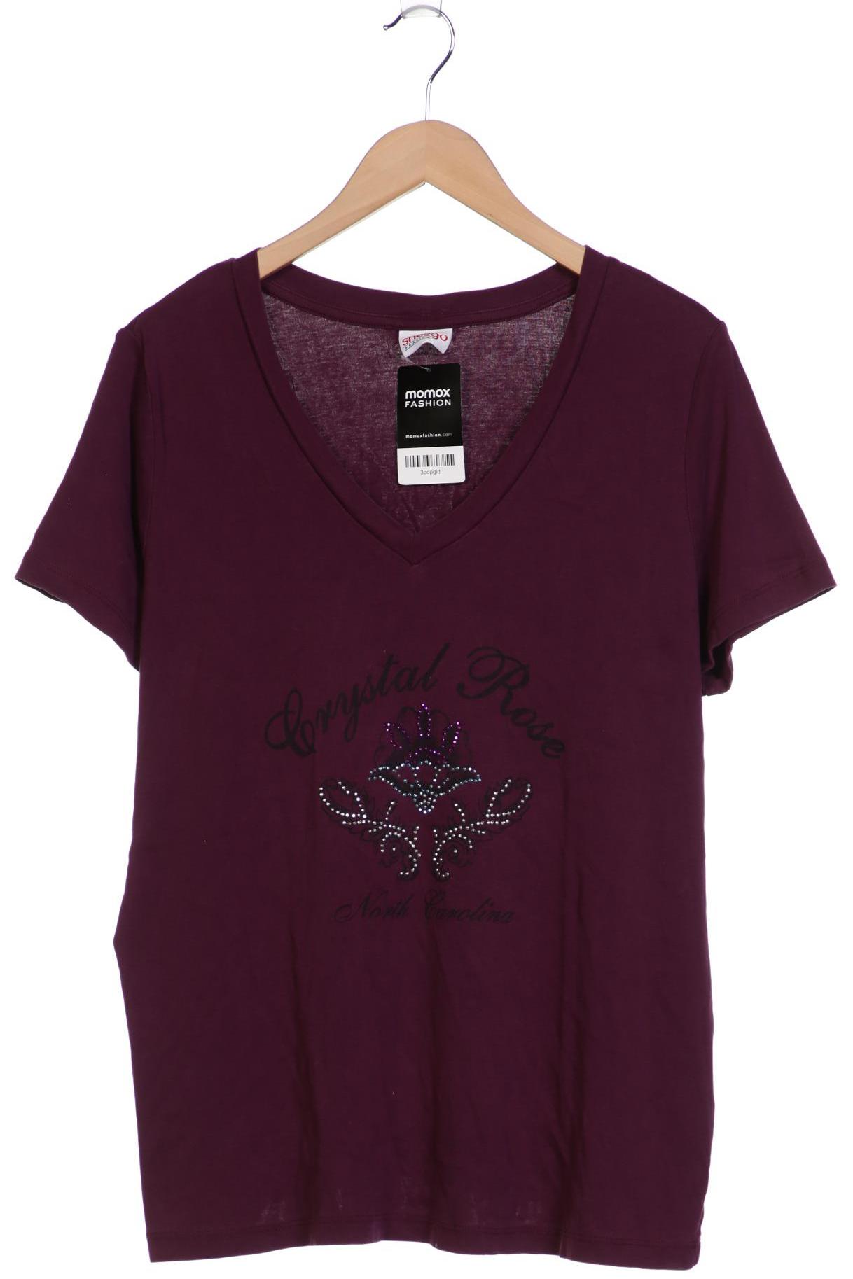 

sheego Damen T-Shirt, bordeaux, Gr. 48