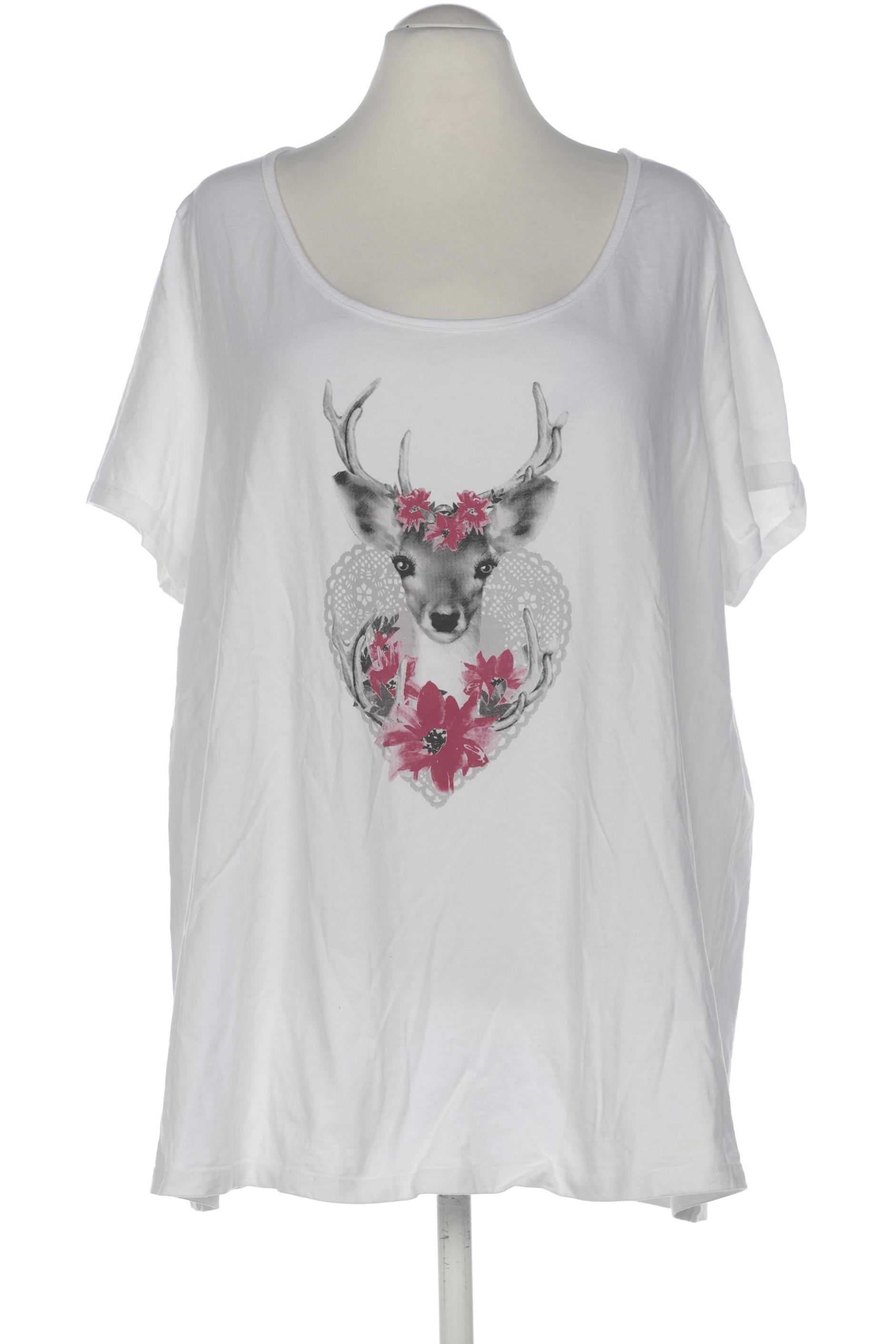 

sheego Damen T-Shirt, weiß, Gr. 56