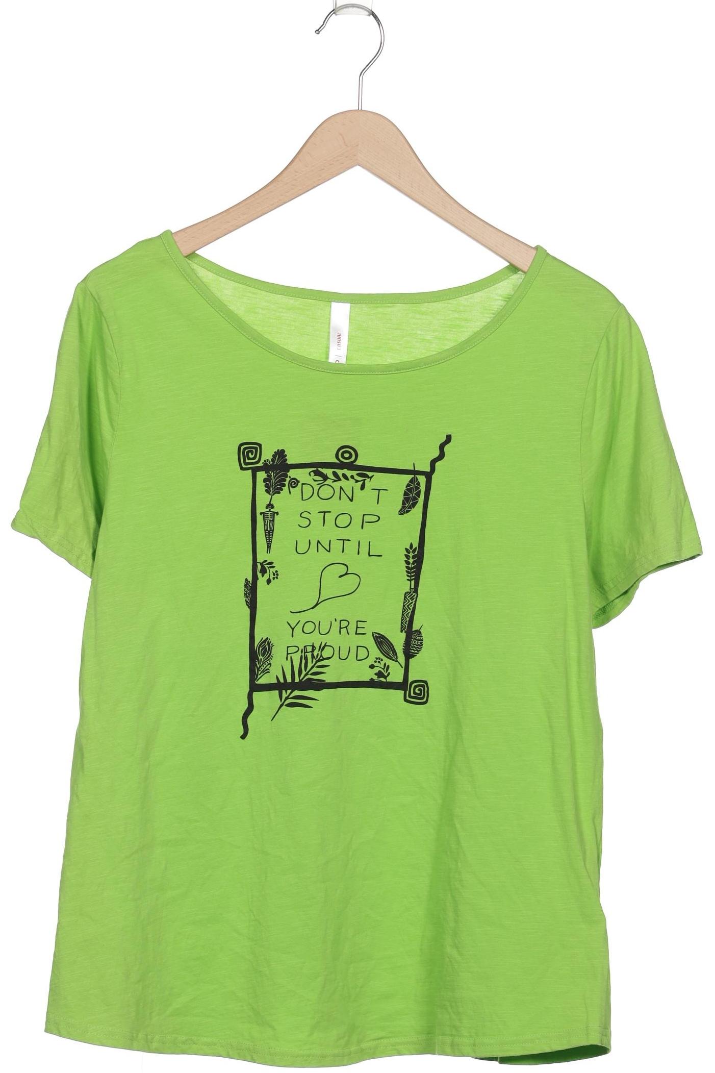 

sheego Damen T-Shirt, hellgrün, Gr. 44