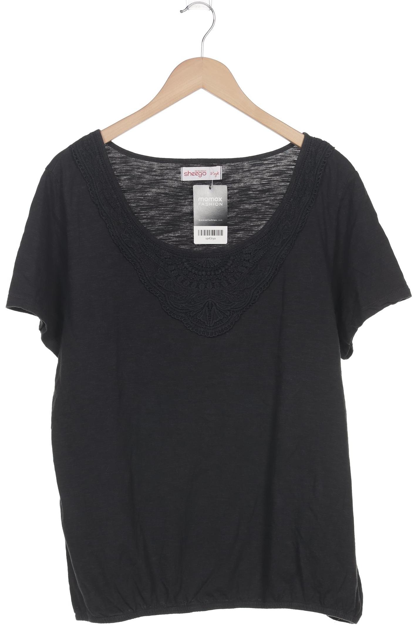 

sheego Damen T-Shirt, schwarz, Gr. 44