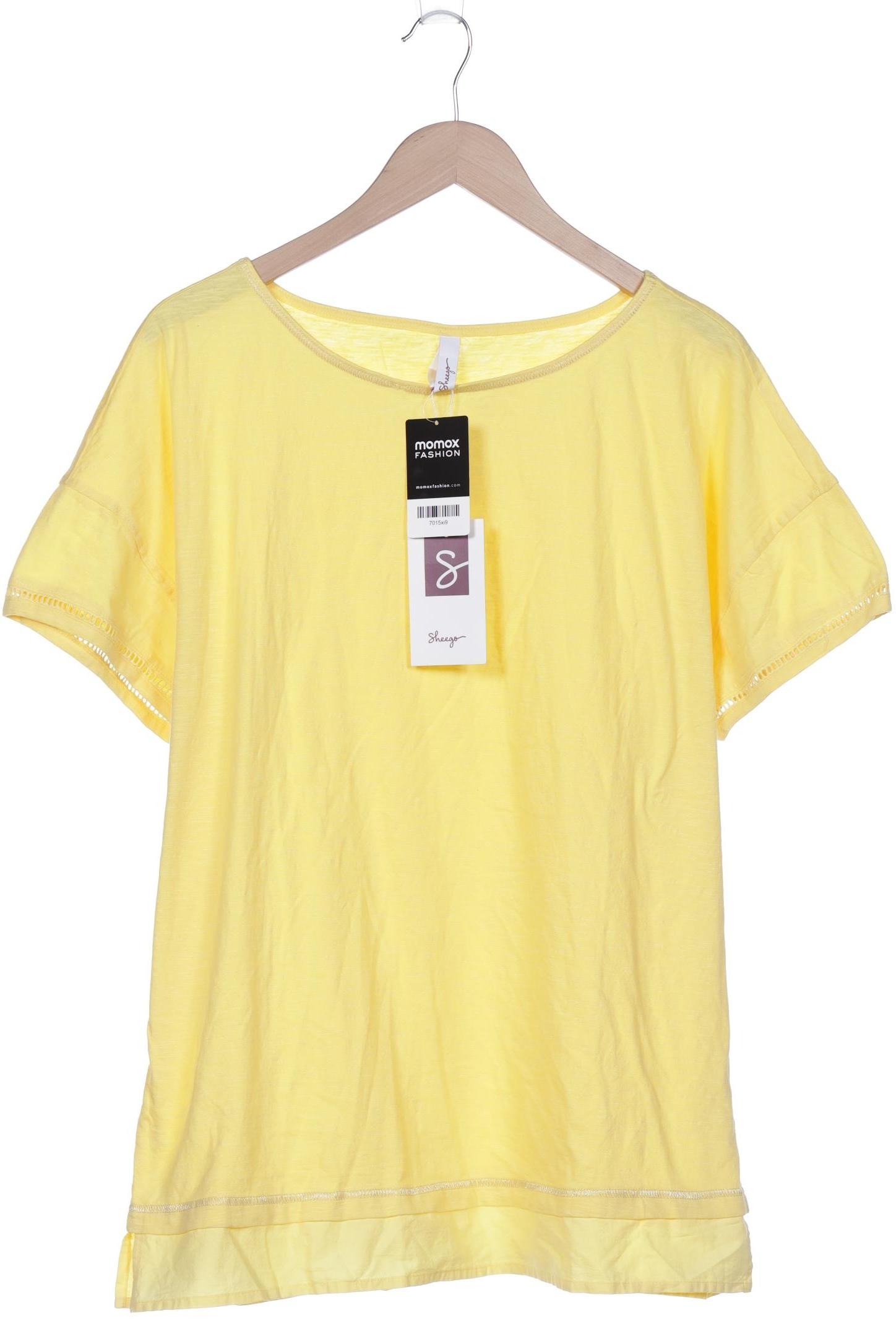 

sheego Damen T-Shirt, gelb, Gr. 44