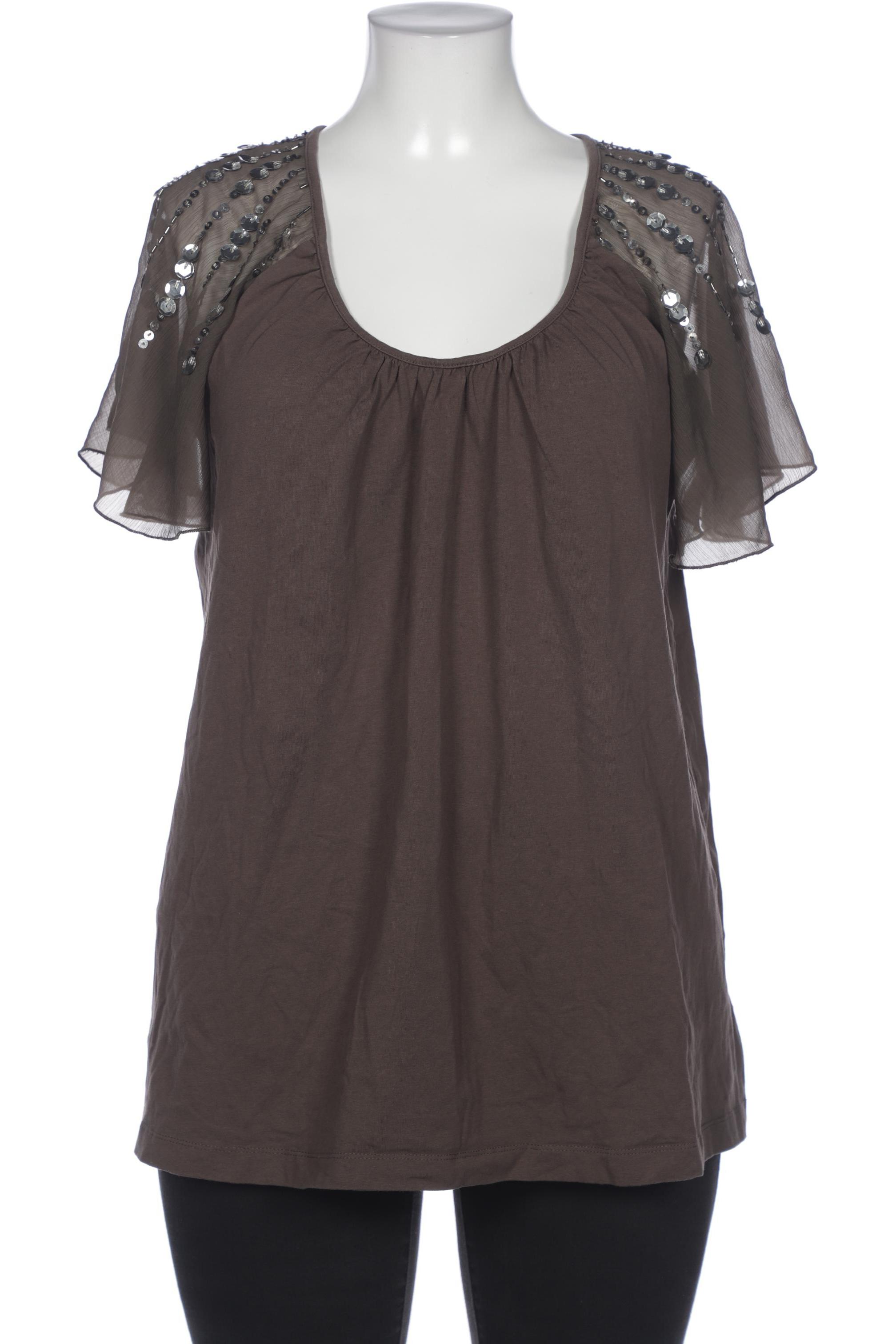 

sheego Damen T-Shirt, braun, Gr. 44