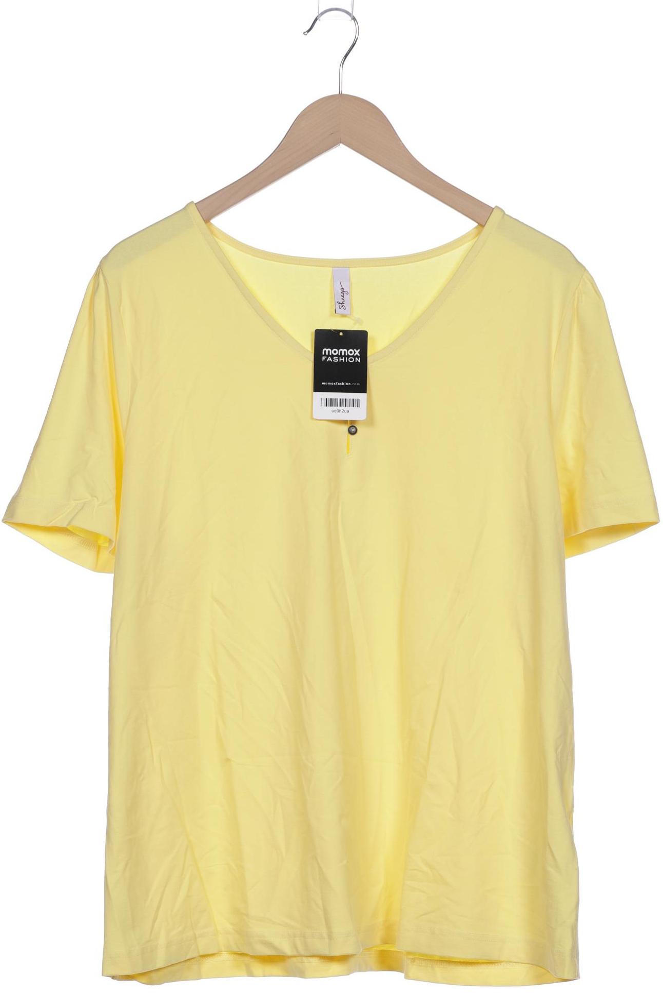 

sheego Damen T-Shirt, gelb, Gr. 48