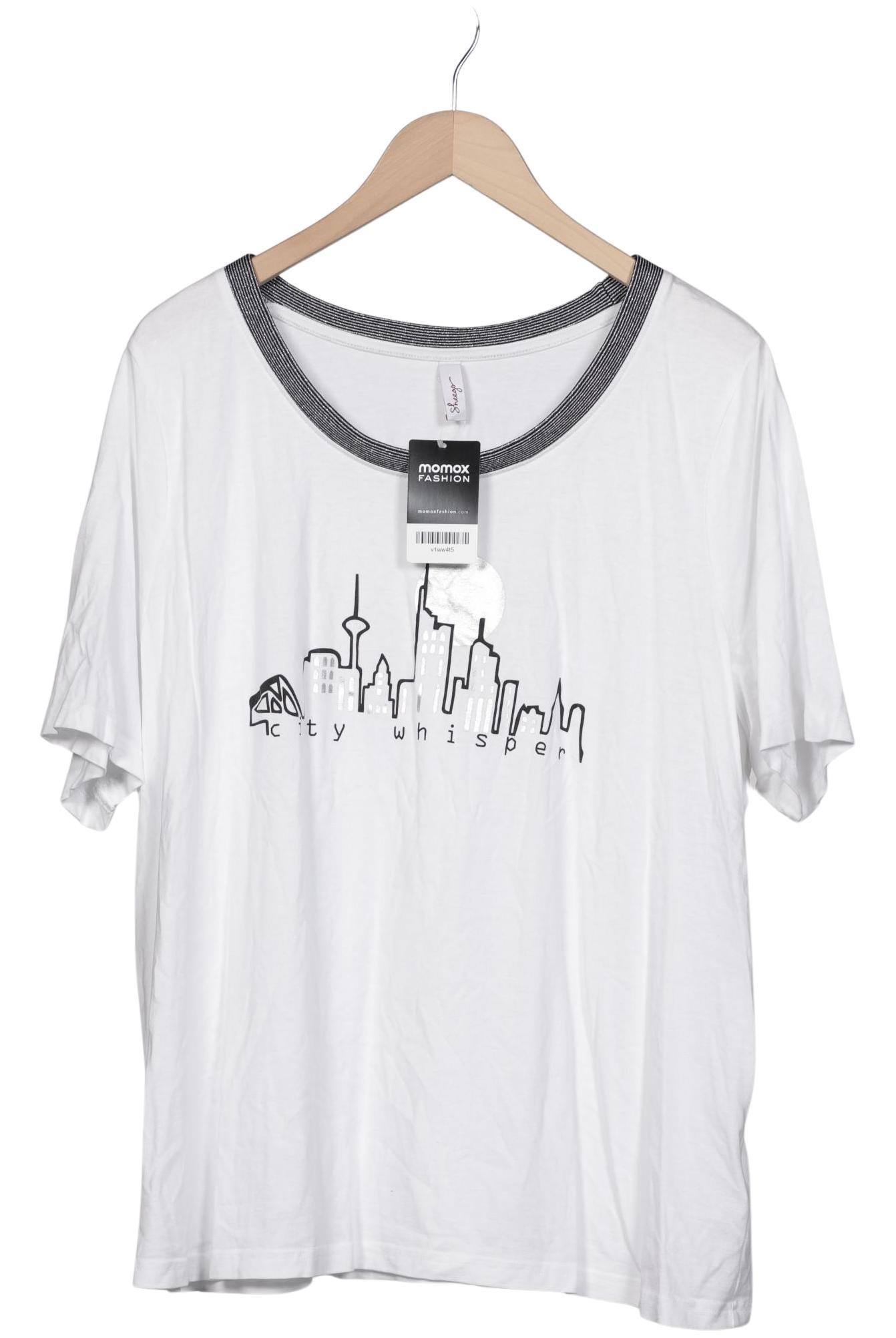 

sheego Damen T-Shirt, weiß, Gr. 48