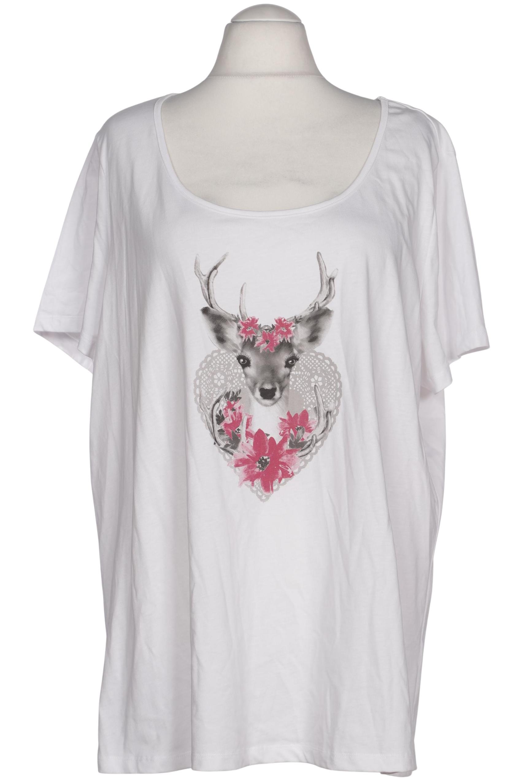 

sheego Damen T-Shirt, weiß, Gr. 52