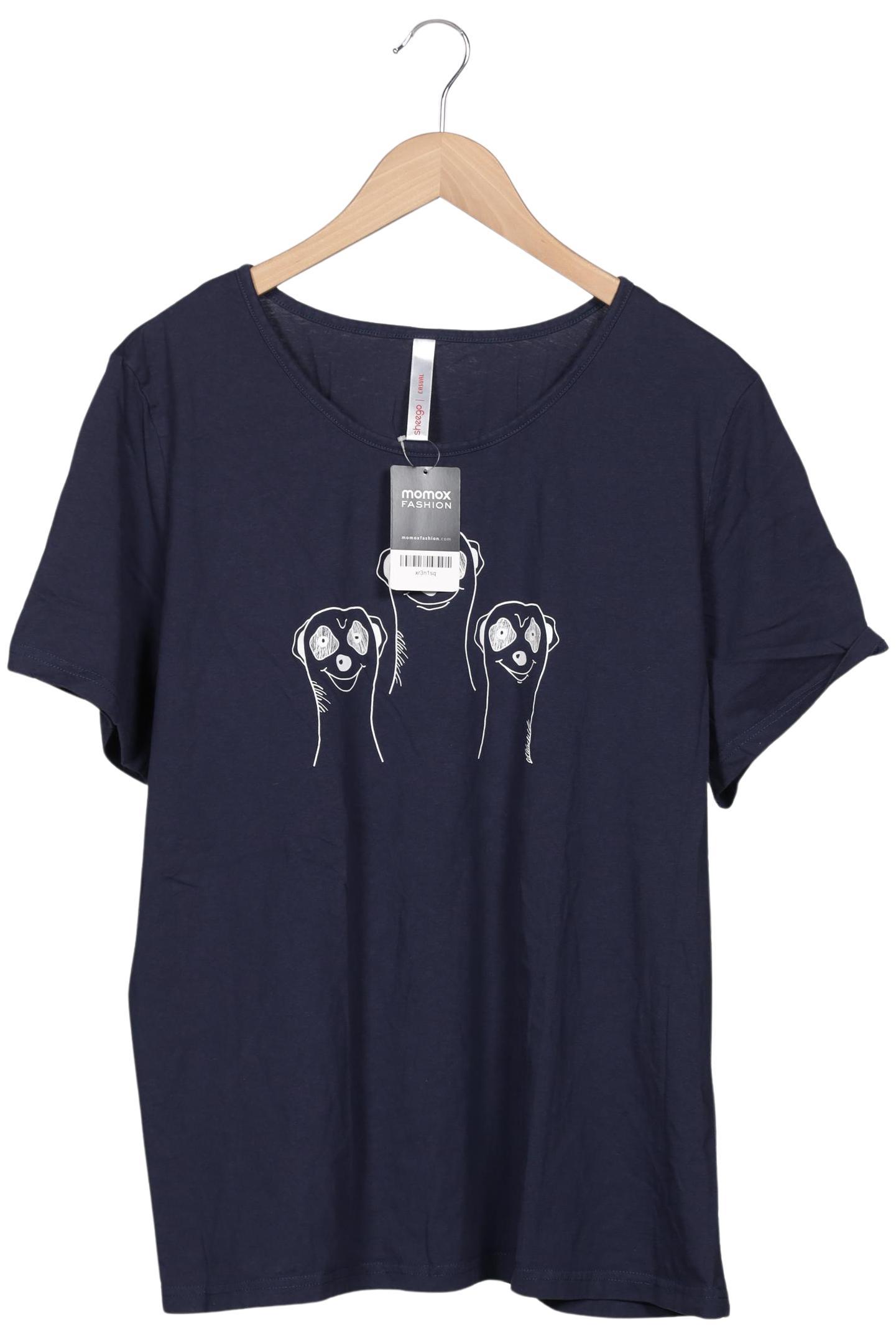 

sheego Damen T-Shirt, marineblau, Gr. 48