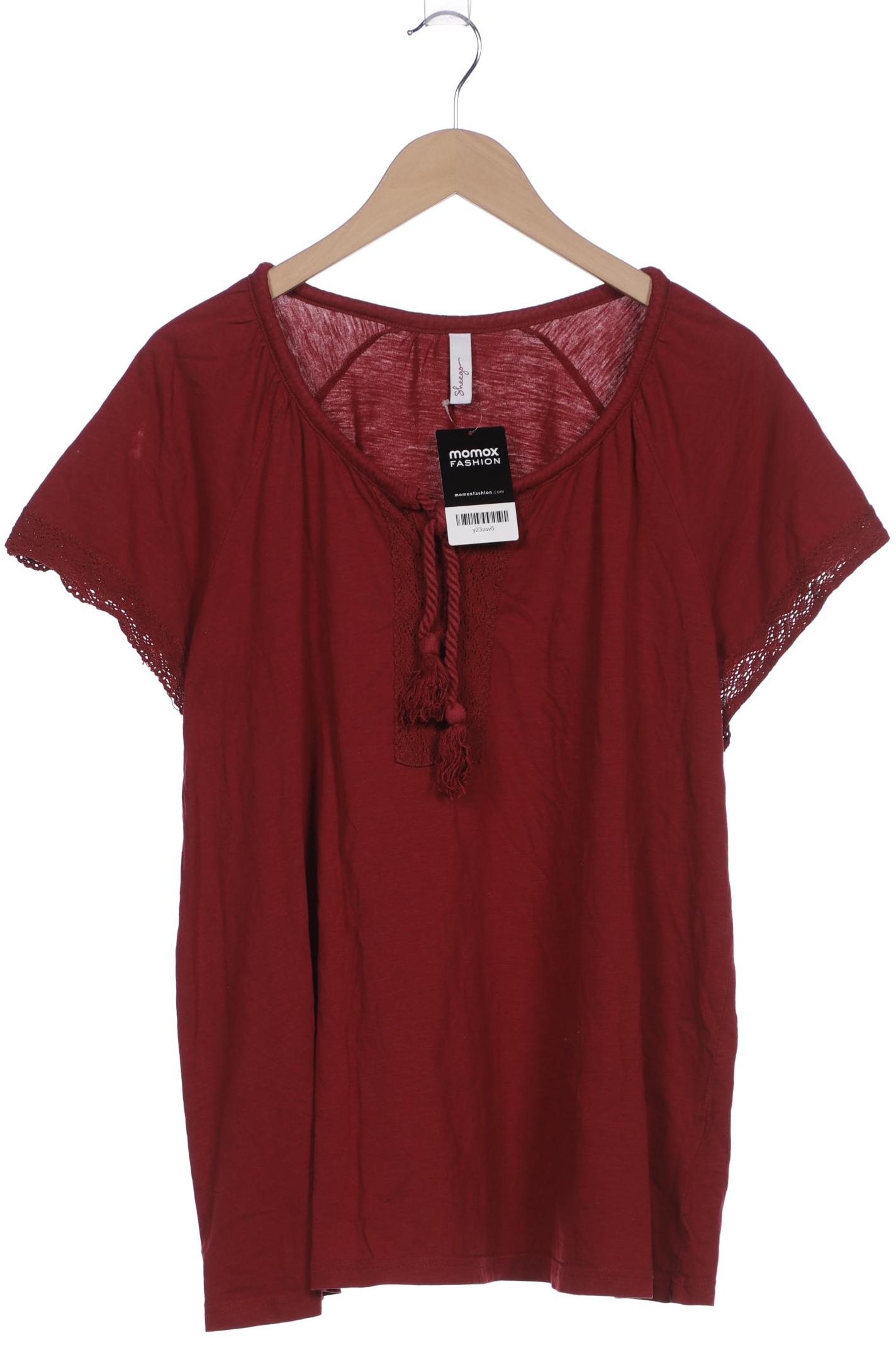 

sheego Damen T-Shirt, bordeaux, Gr. 44