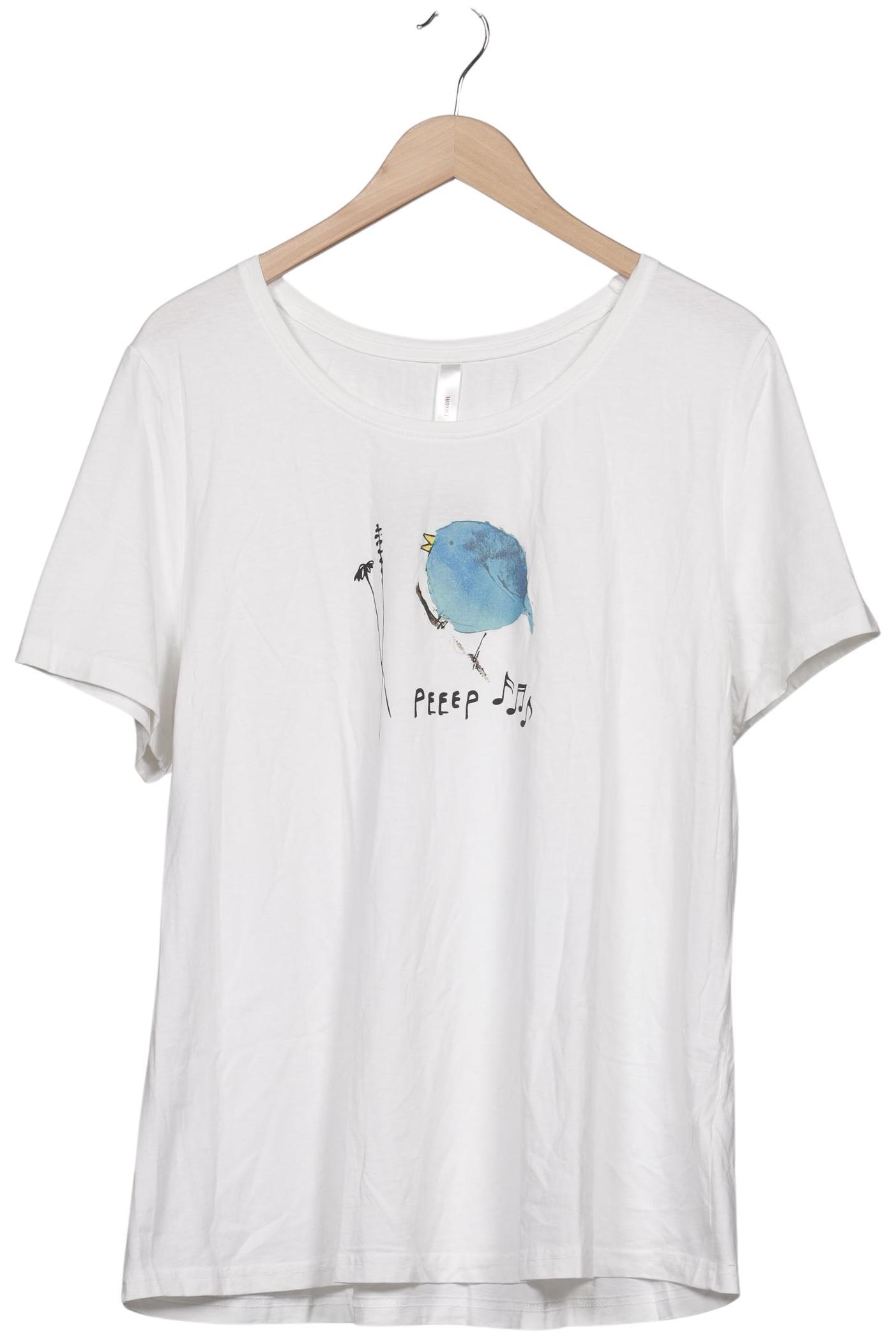 

sheego Damen T-Shirt, weiß, Gr. 48