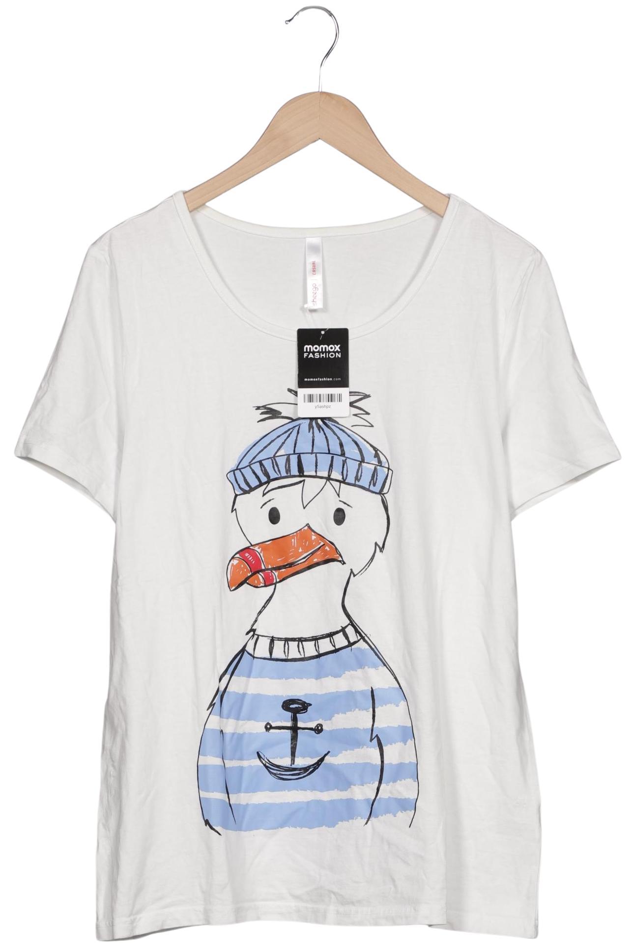 

sheego Damen T-Shirt, weiß, Gr. 44