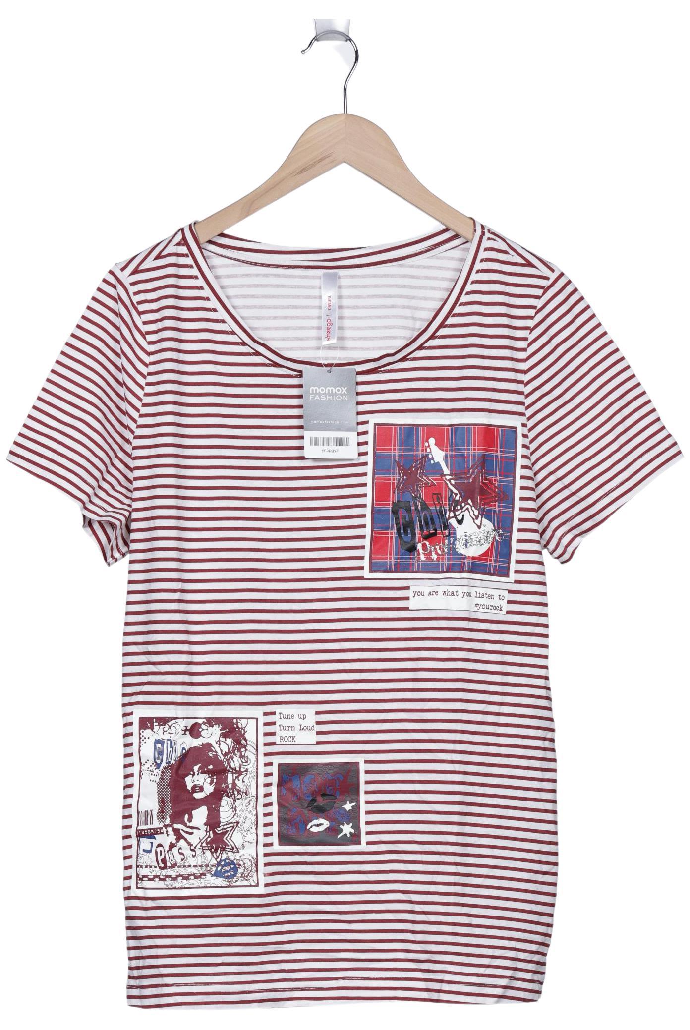 

sheego Damen T-Shirt, bordeaux, Gr. 44
