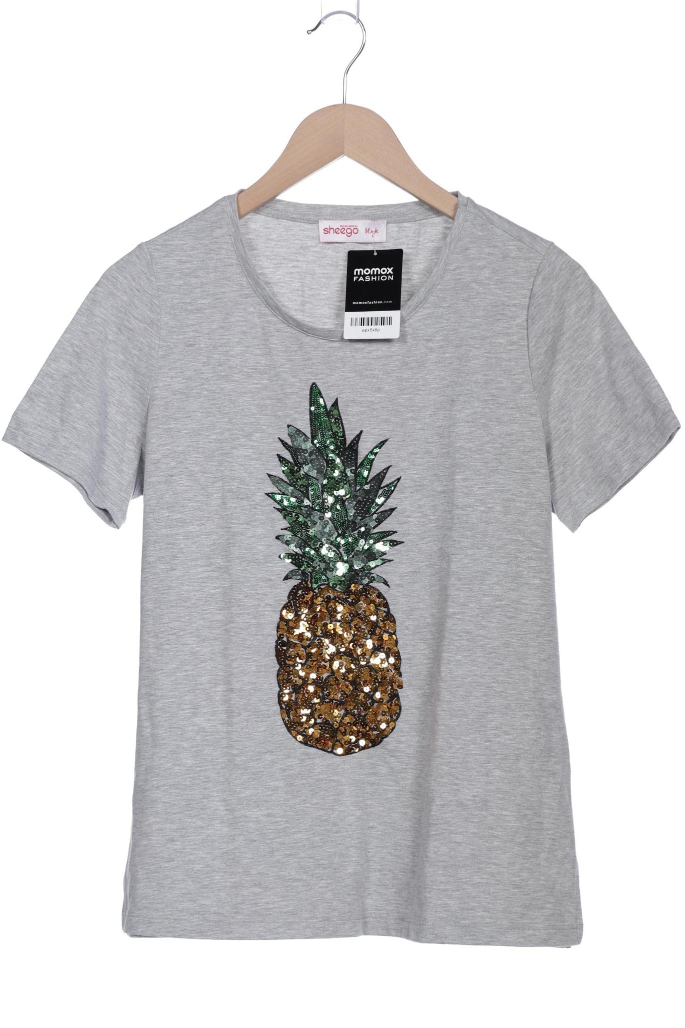 

sheego Damen T-Shirt, grau, Gr. 42
