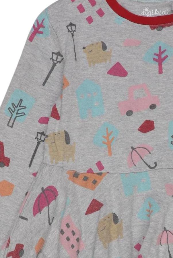 Thumbnail - sigikid Mädchen Kleid, grau, Gr. 128