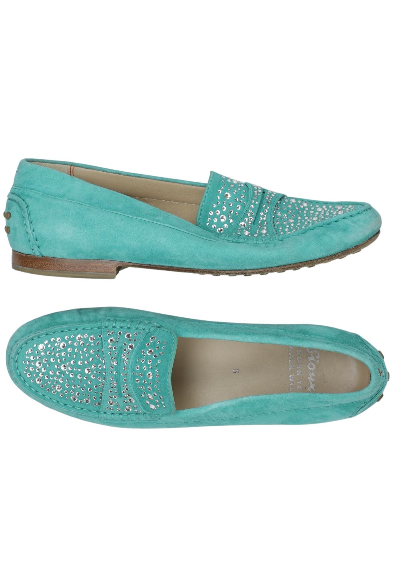 

Sioux Damen Halbschuh, türkis, Gr. 5.5