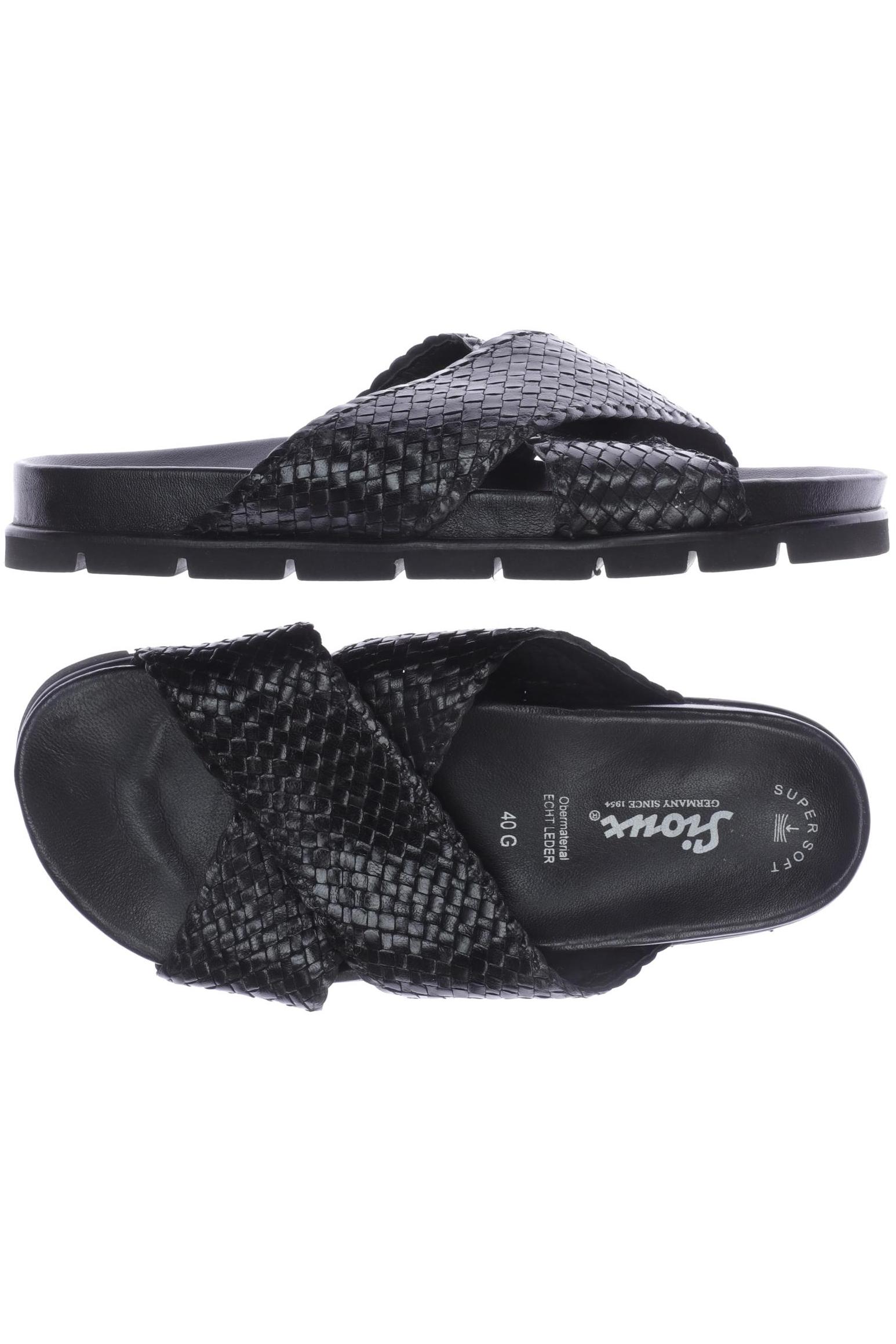 

Sioux Damen Sandale, schwarz, Gr. 40