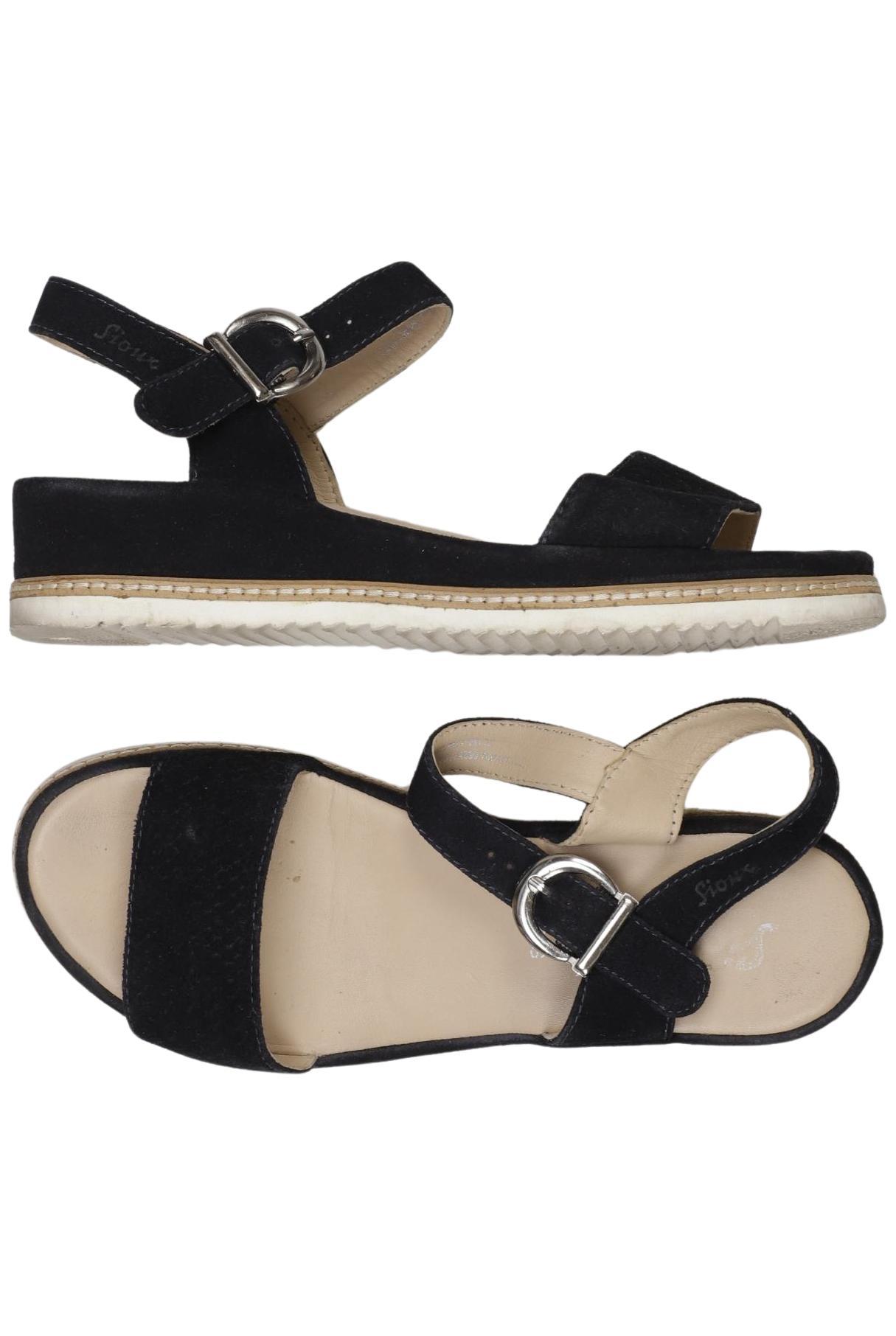 

Sioux Damen Sandale, schwarz, Gr. 38