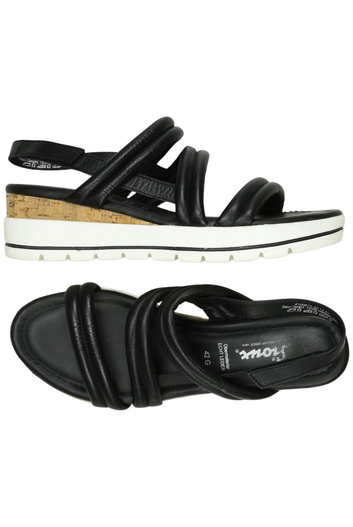 

Sioux Damen Sandale, schwarz, Gr. 42