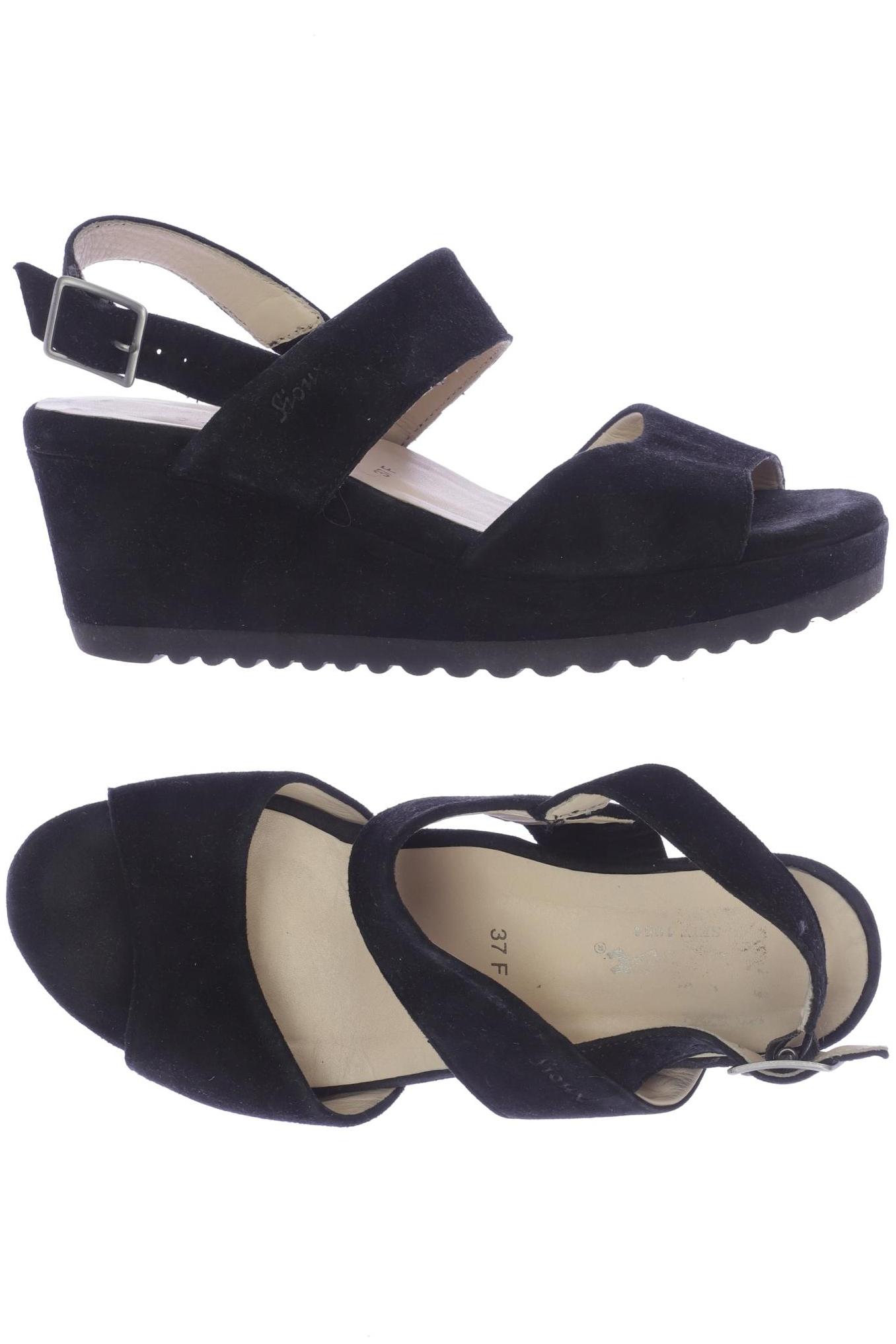 

Sioux Damen Sandale, schwarz, Gr. 37