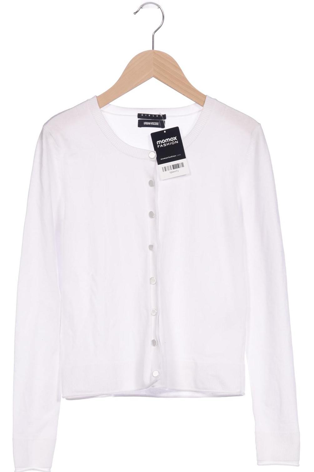 

Sisley Damen Strickjacke, weiß, Gr. 34