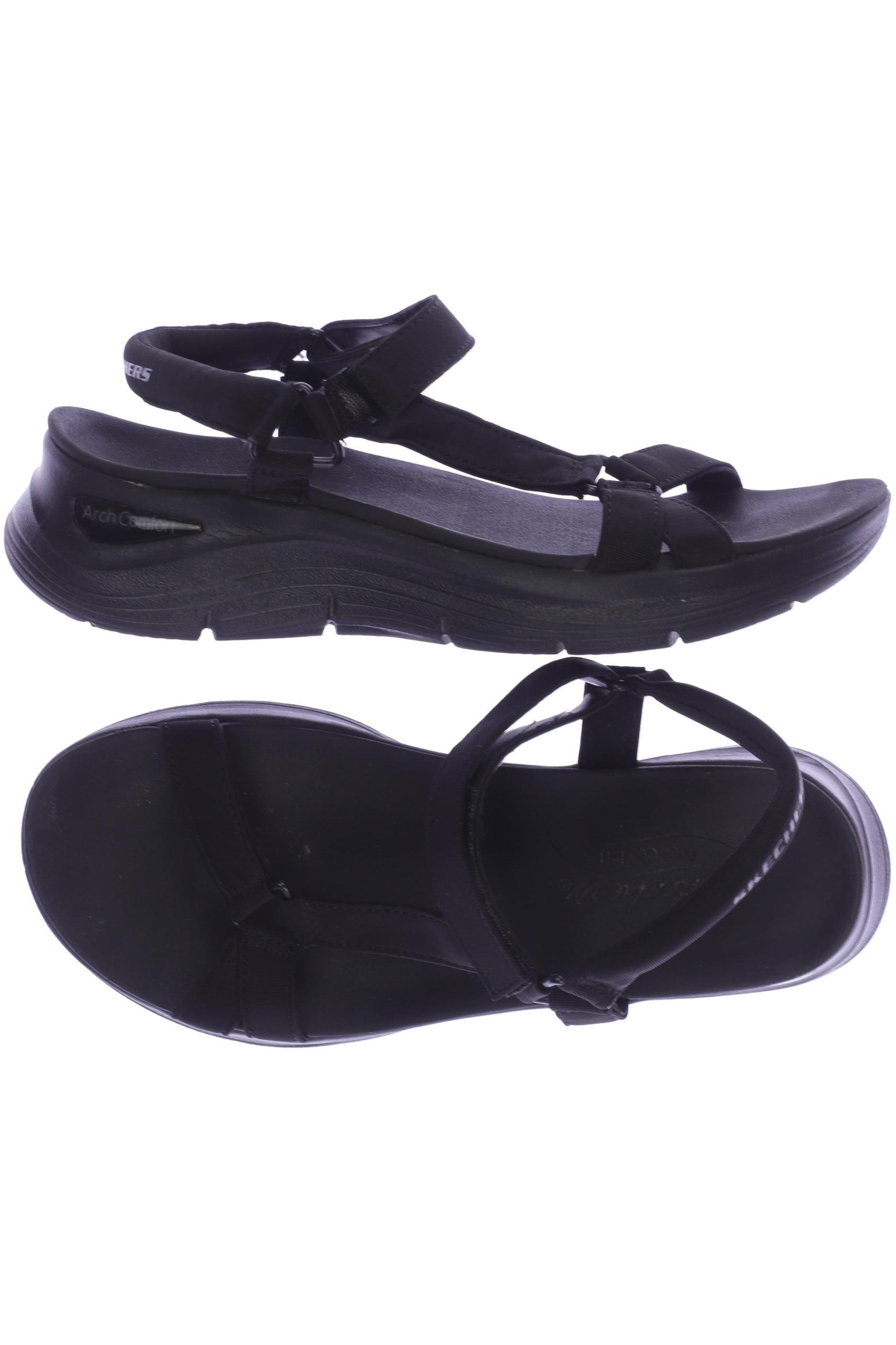 

SKECHERS Damen Sandale, schwarz
