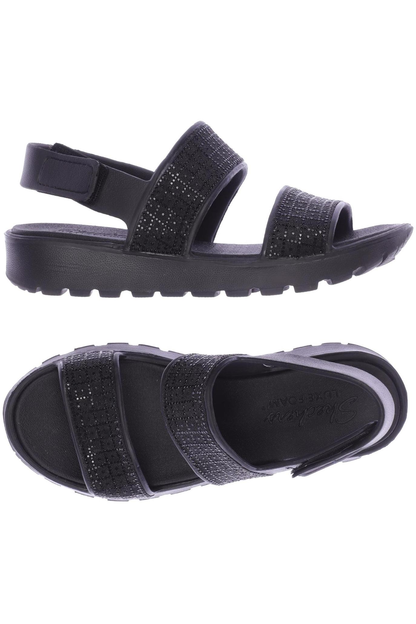 

SKECHERS Damen Sandale, schwarz