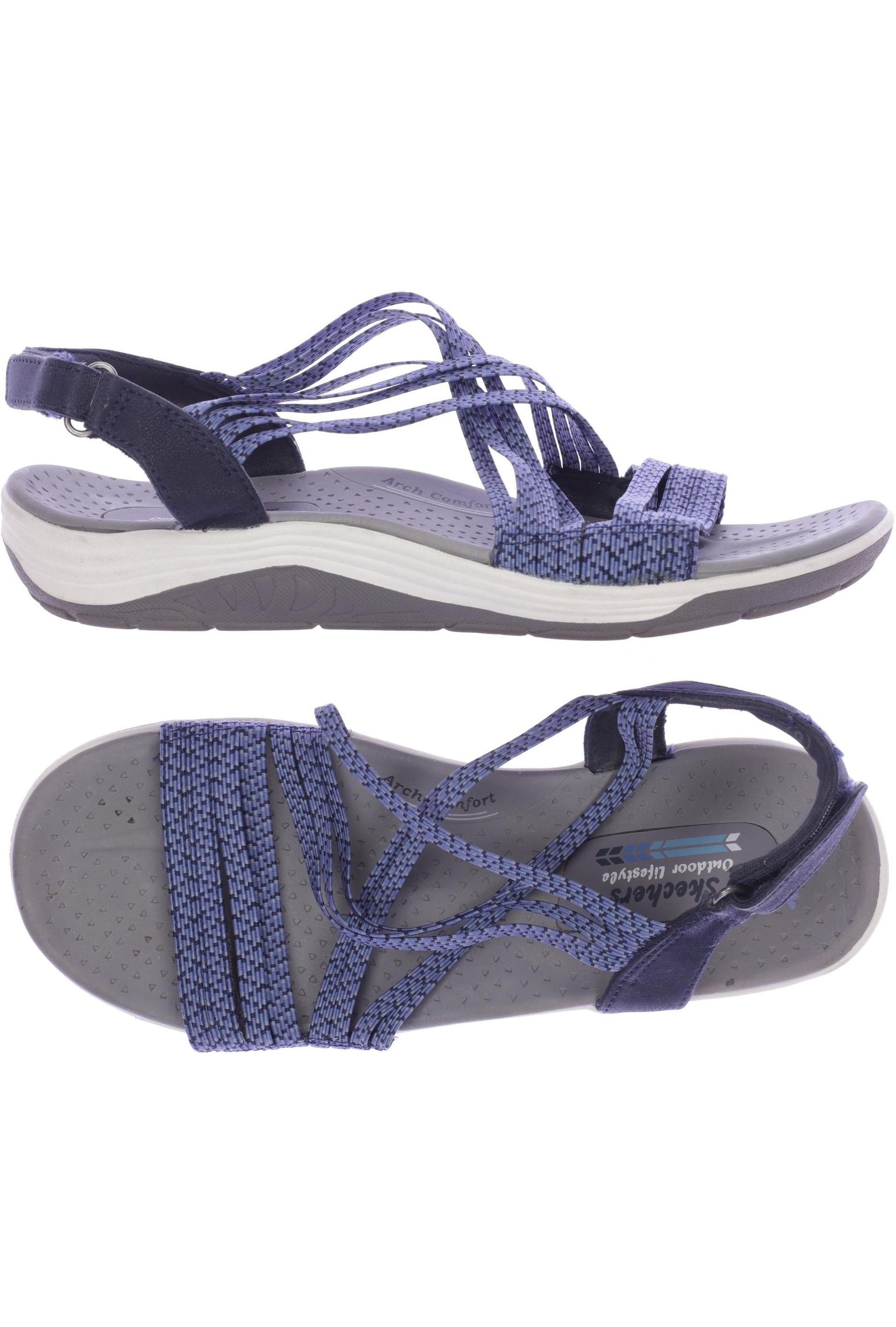

Skechers Damen Sandale, blau, Gr. 9