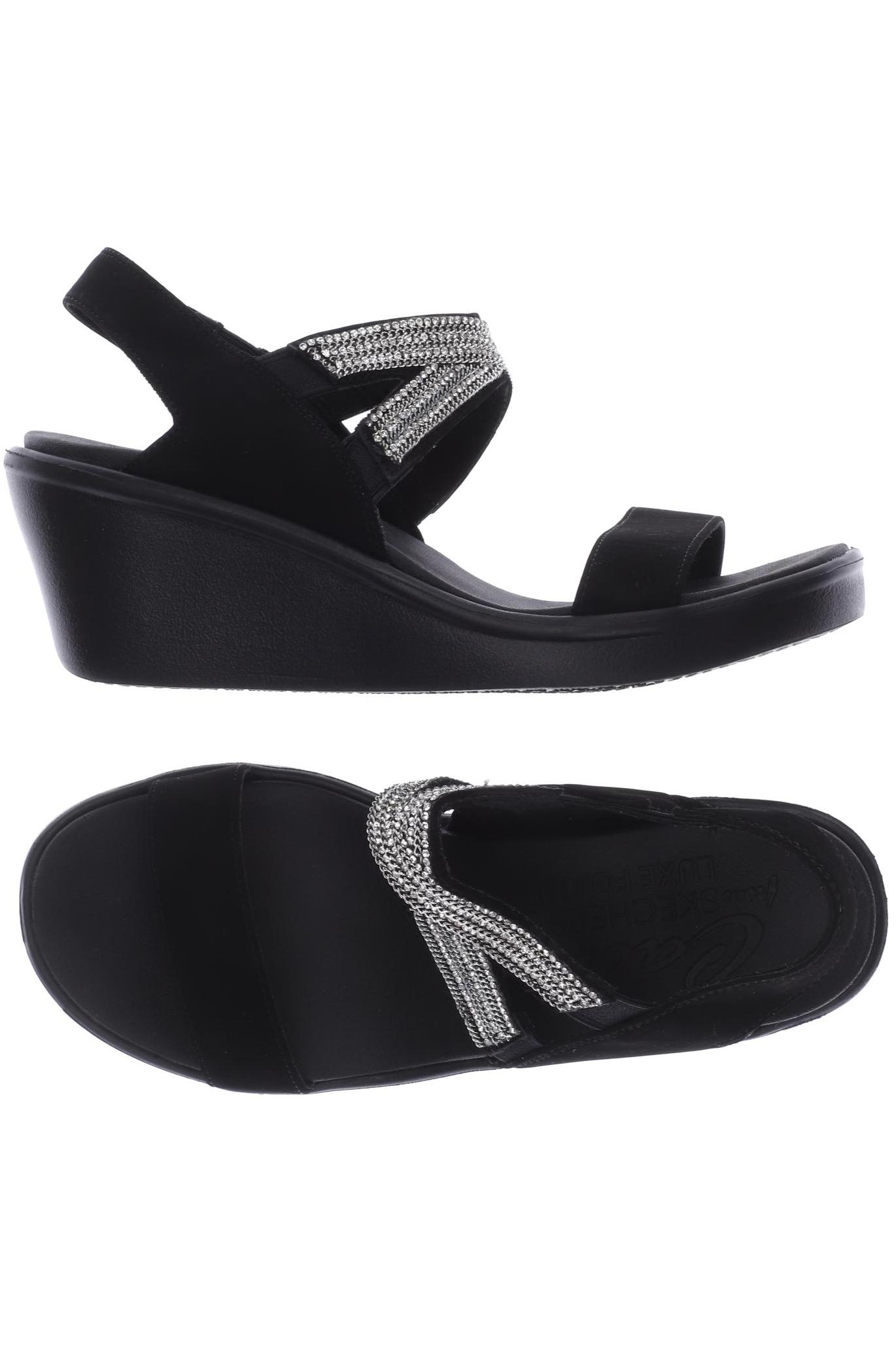 

SKECHERS Damen Sandale, schwarz